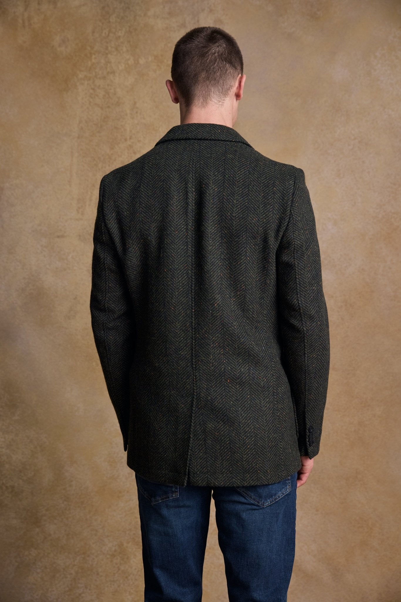 Jack Murphy Clothing - Cian Tweed Blazer - Donegal Pine Herringbone - Tweed