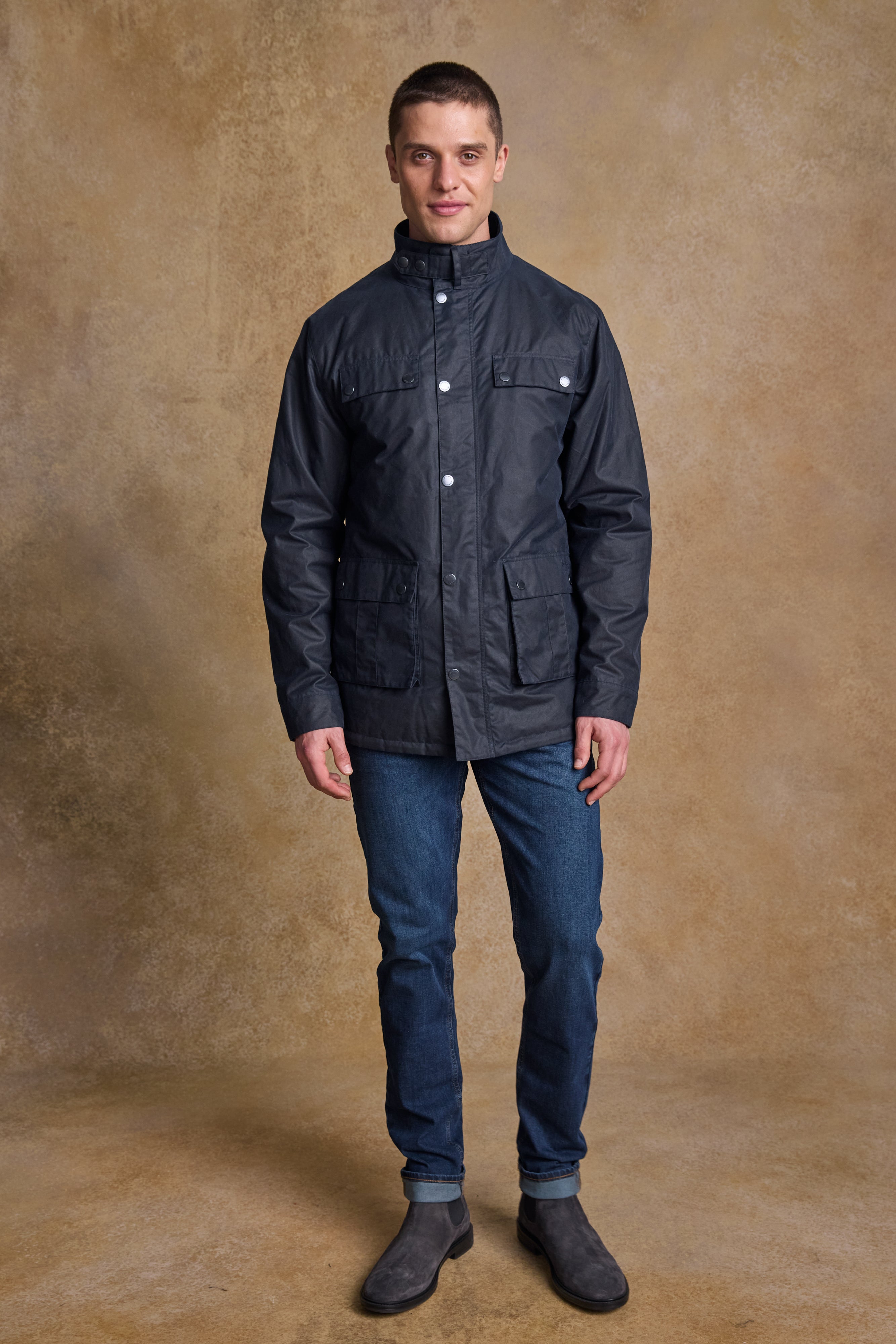 Ciaran Wax Jacket - Navy