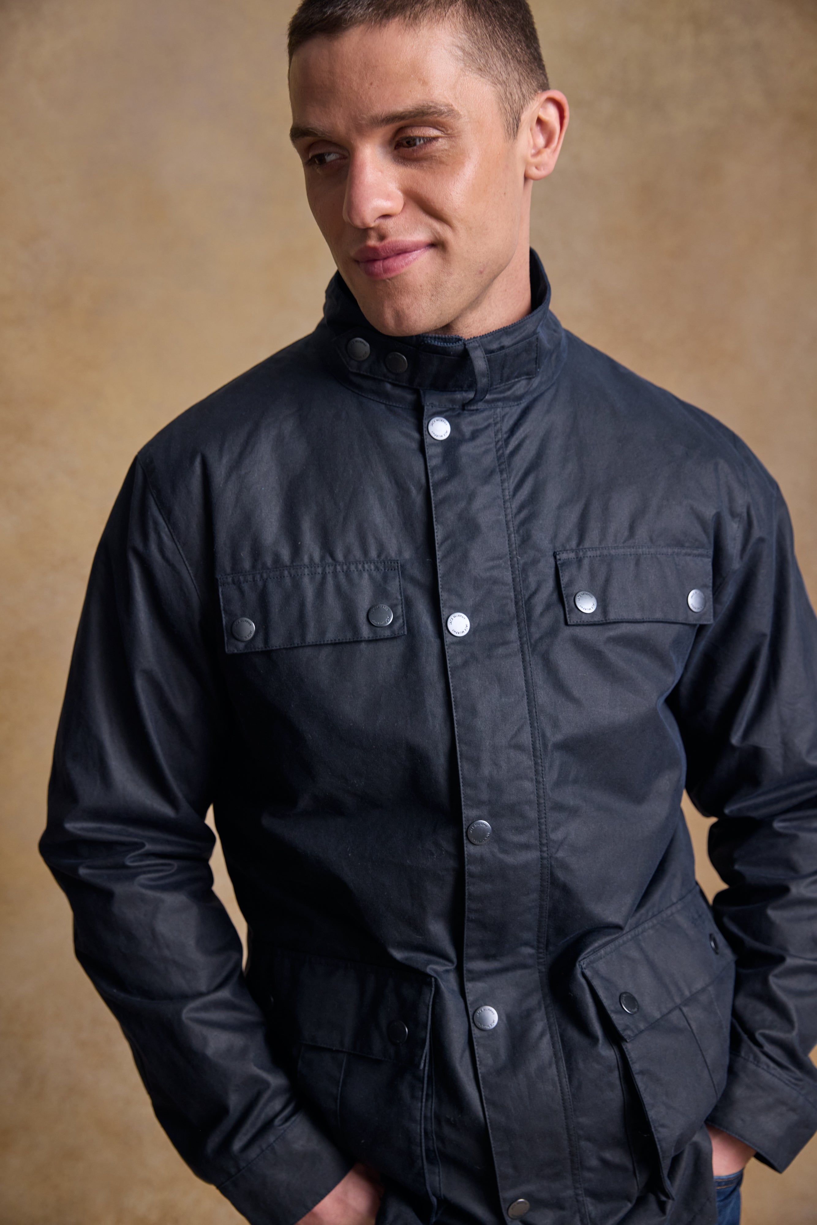 Ciaran Wax Jacket - Navy