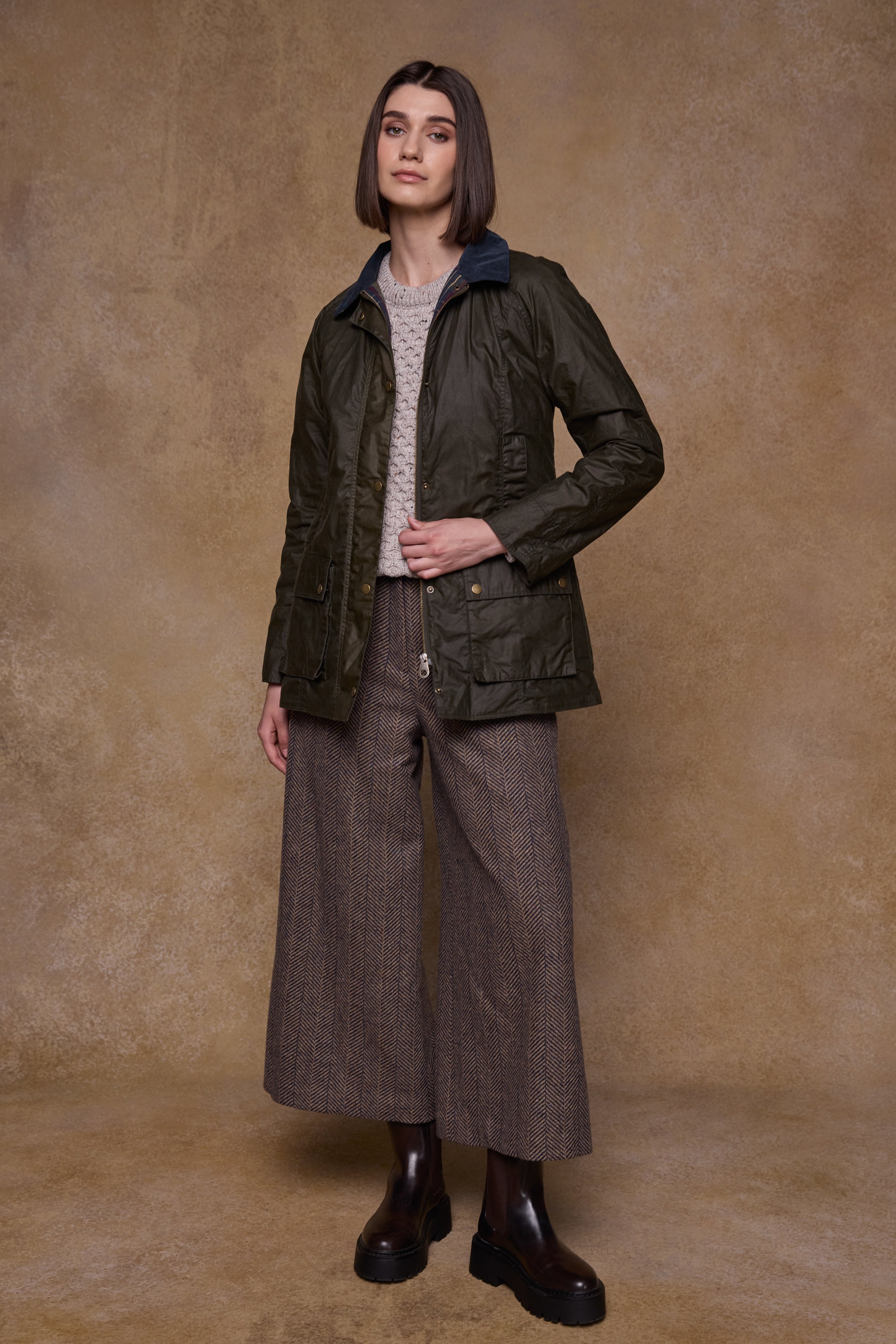 Claire Wax Jacket - Hunting Green