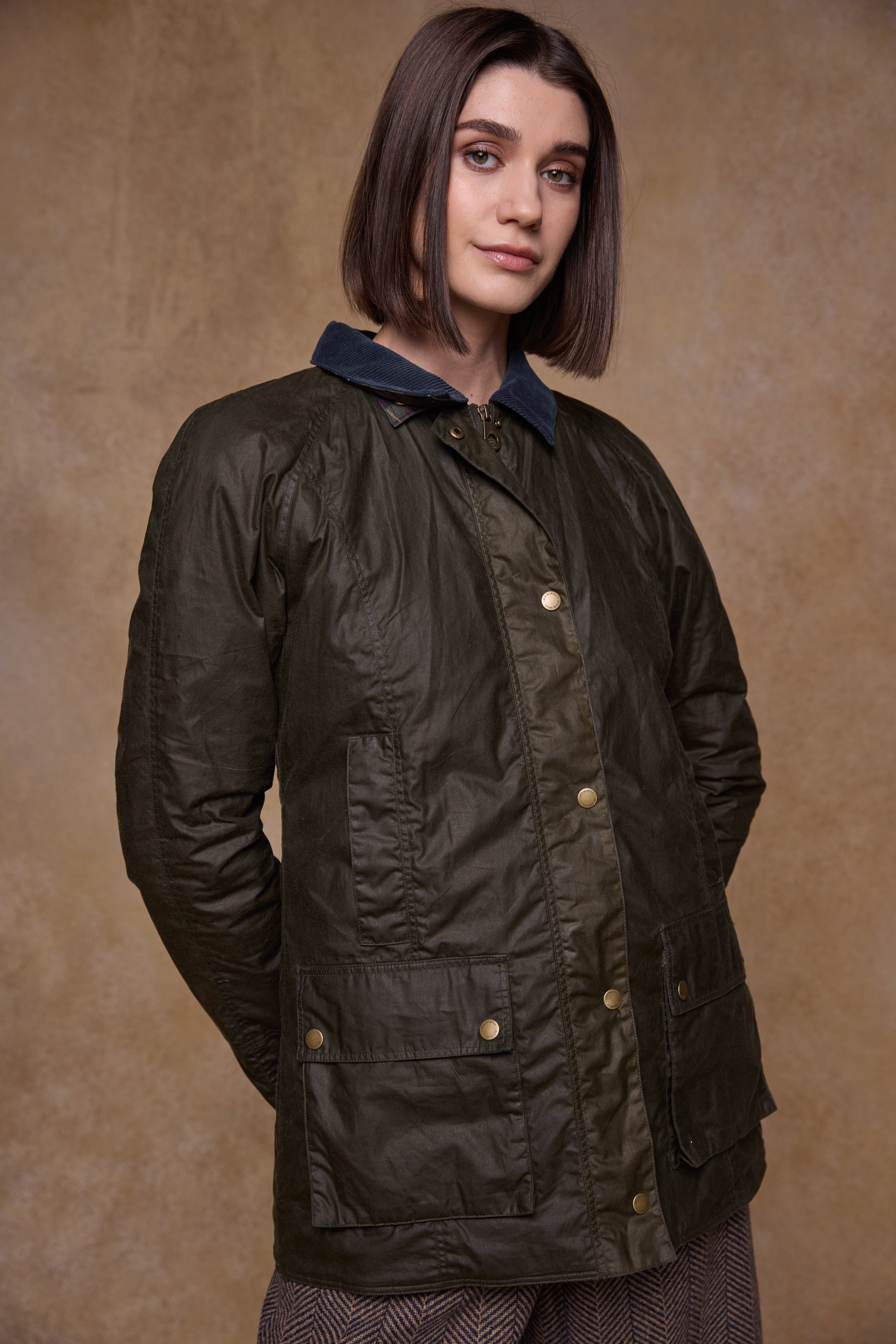 Claire Wax Jacket - Hunting Green