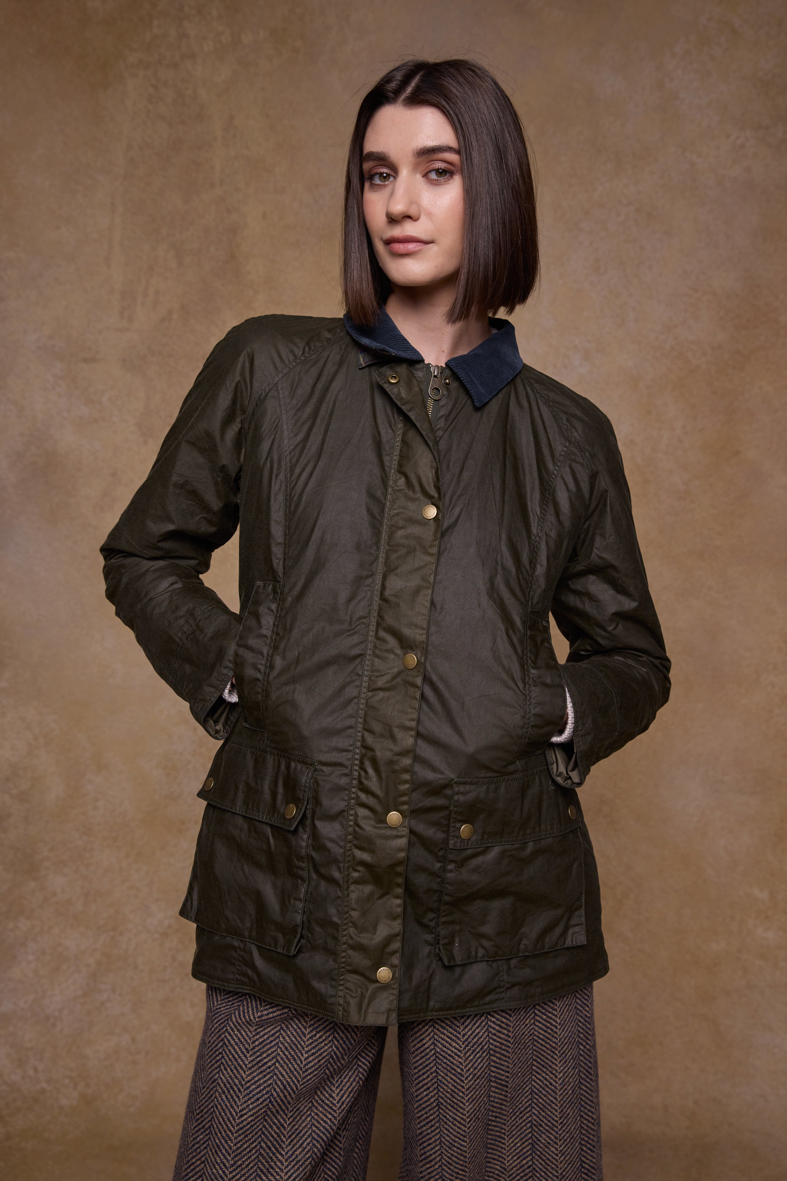 Claire Wax Jacket - Hunting Green