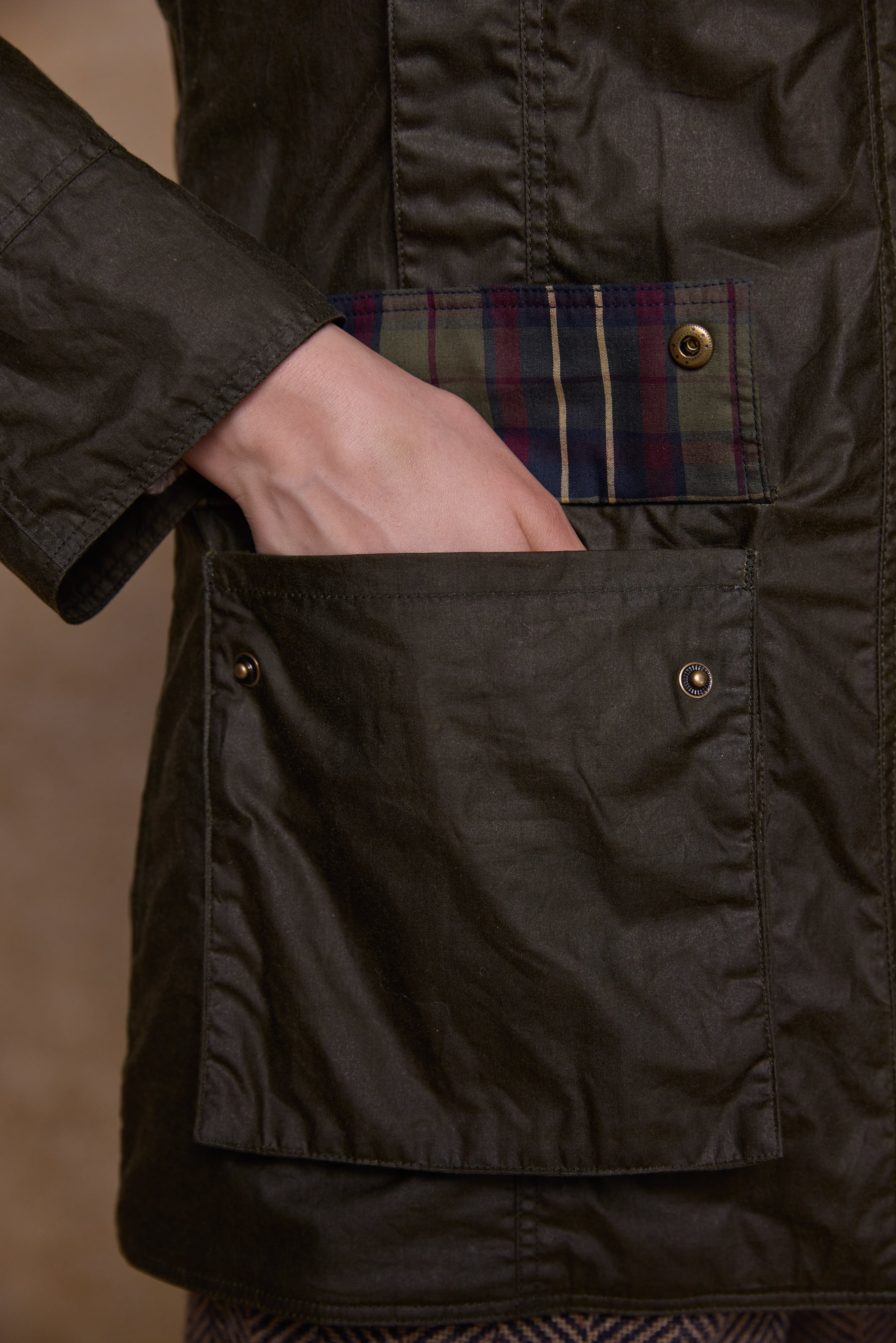 Claire Wax Jacket - Hunting Green