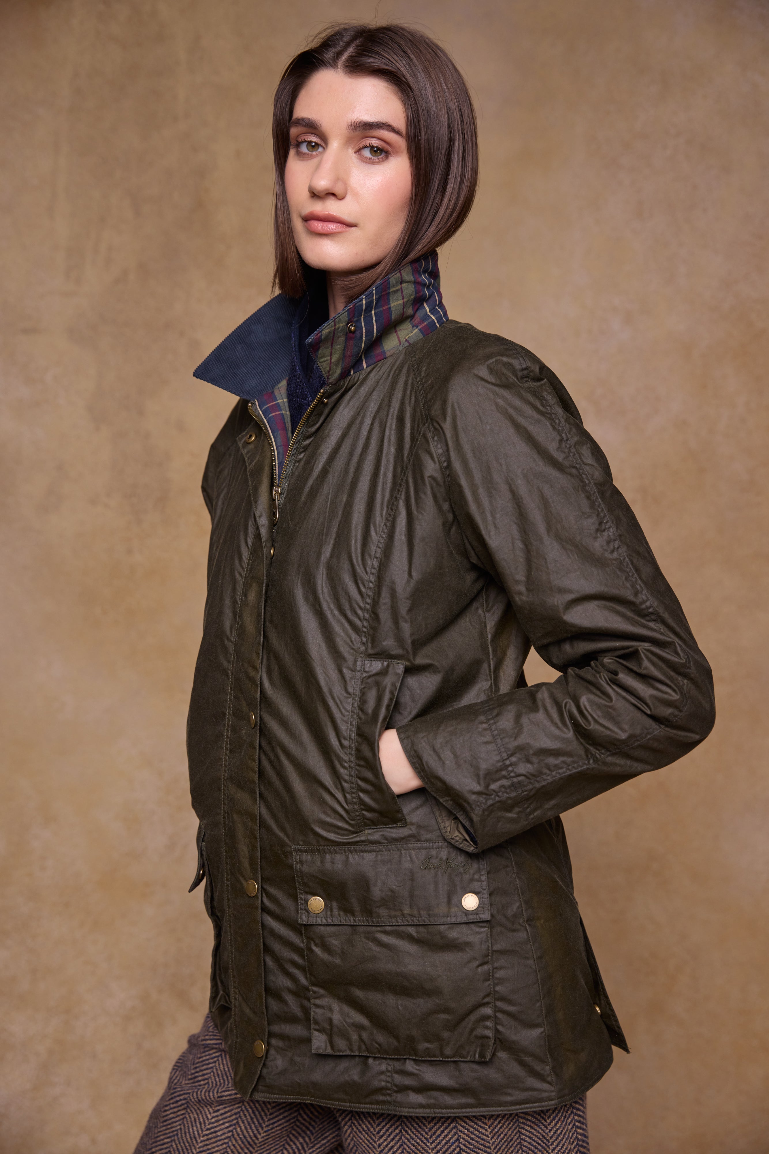Claire Wax Jacket - Hunting Green