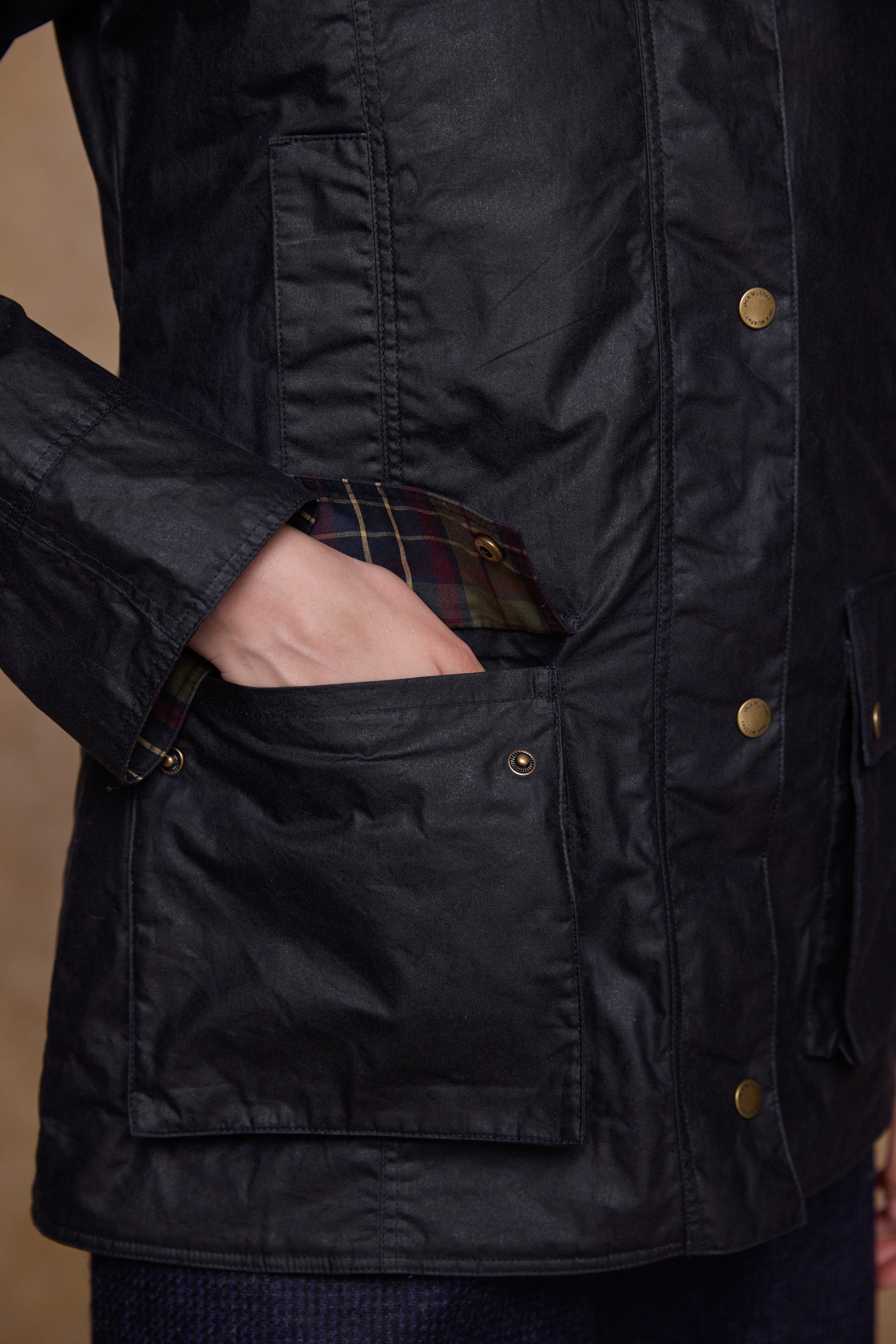 Claire Wax Jacket - Navy
