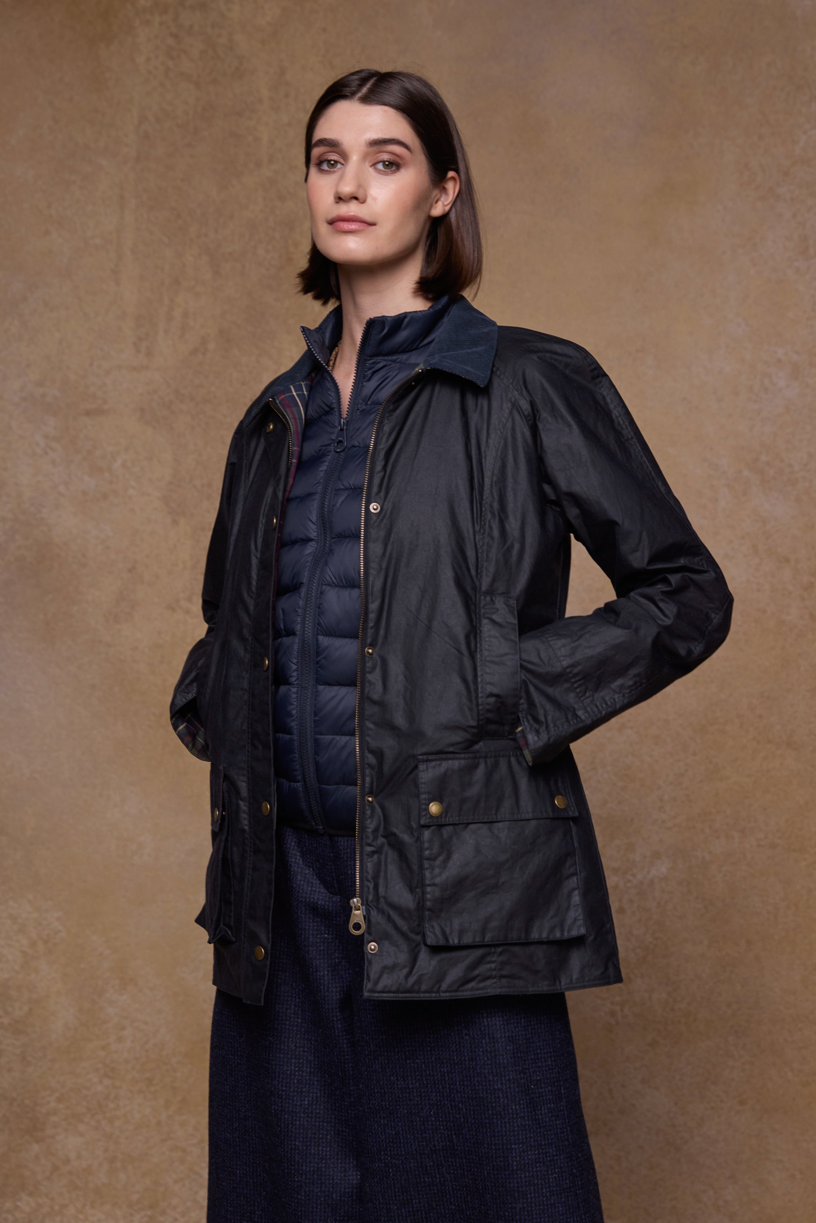 Claire Wax Jacket - Navy