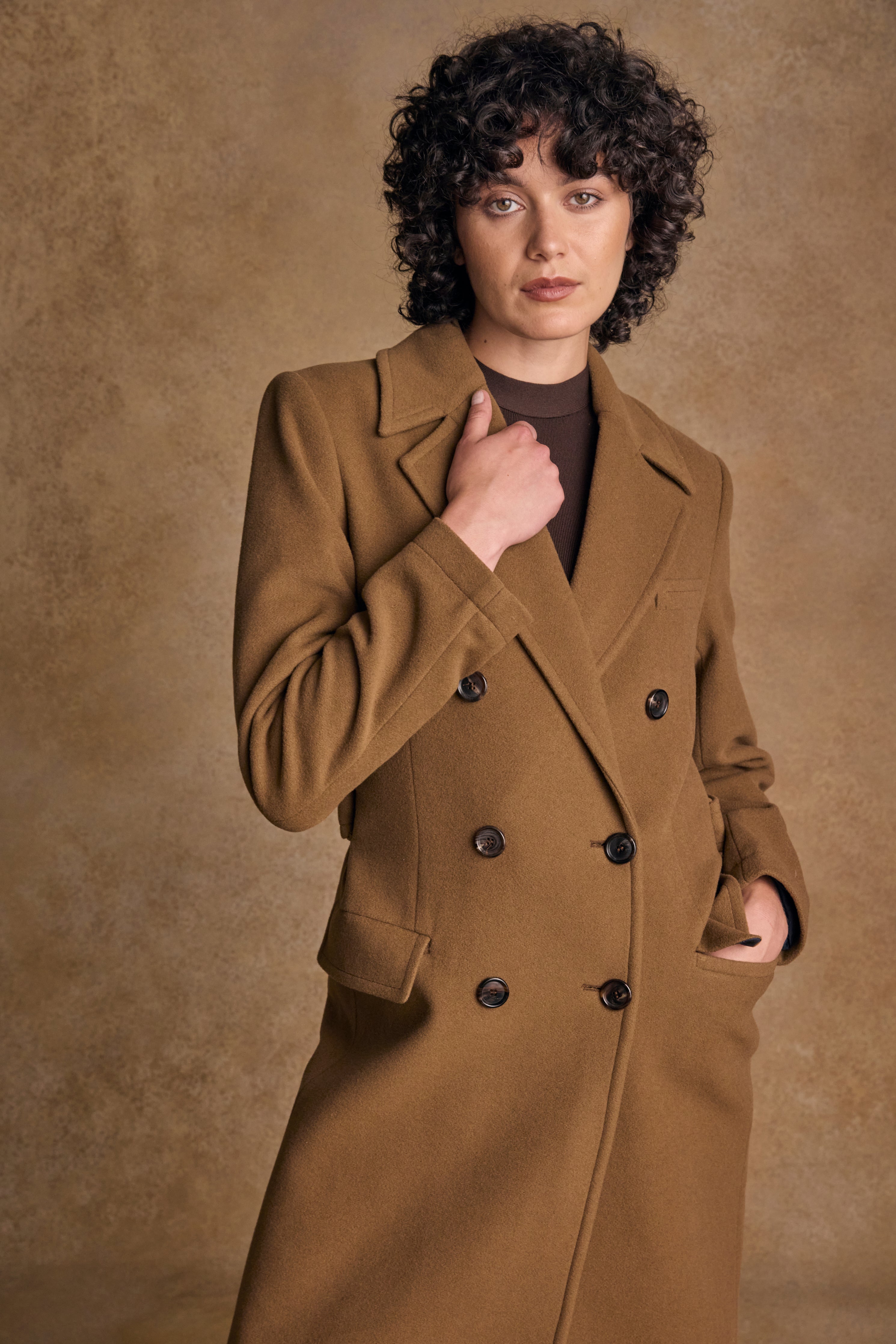 Clodagh Wool Coat - Camel