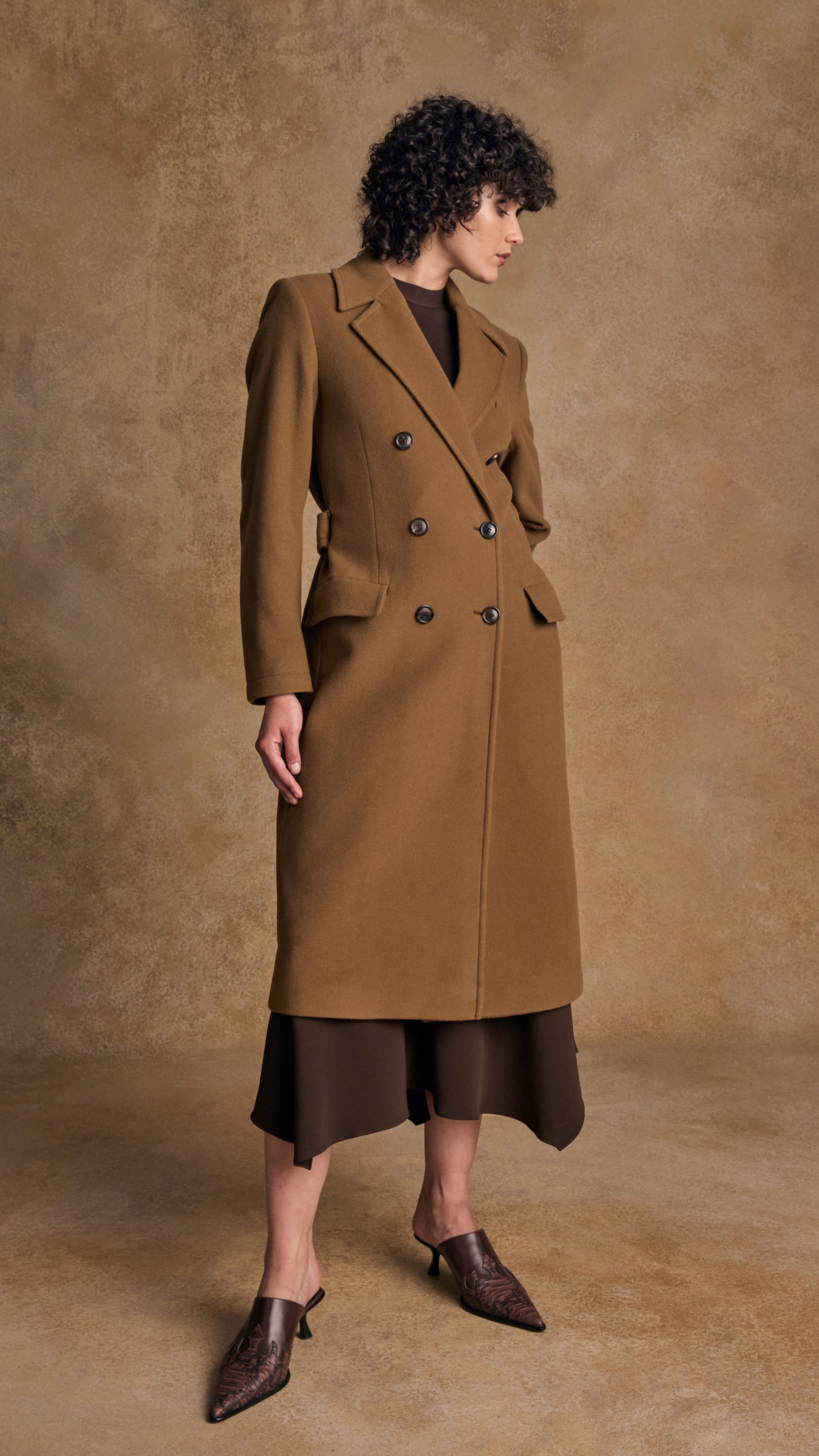 Clodagh Wool Coat - Camel