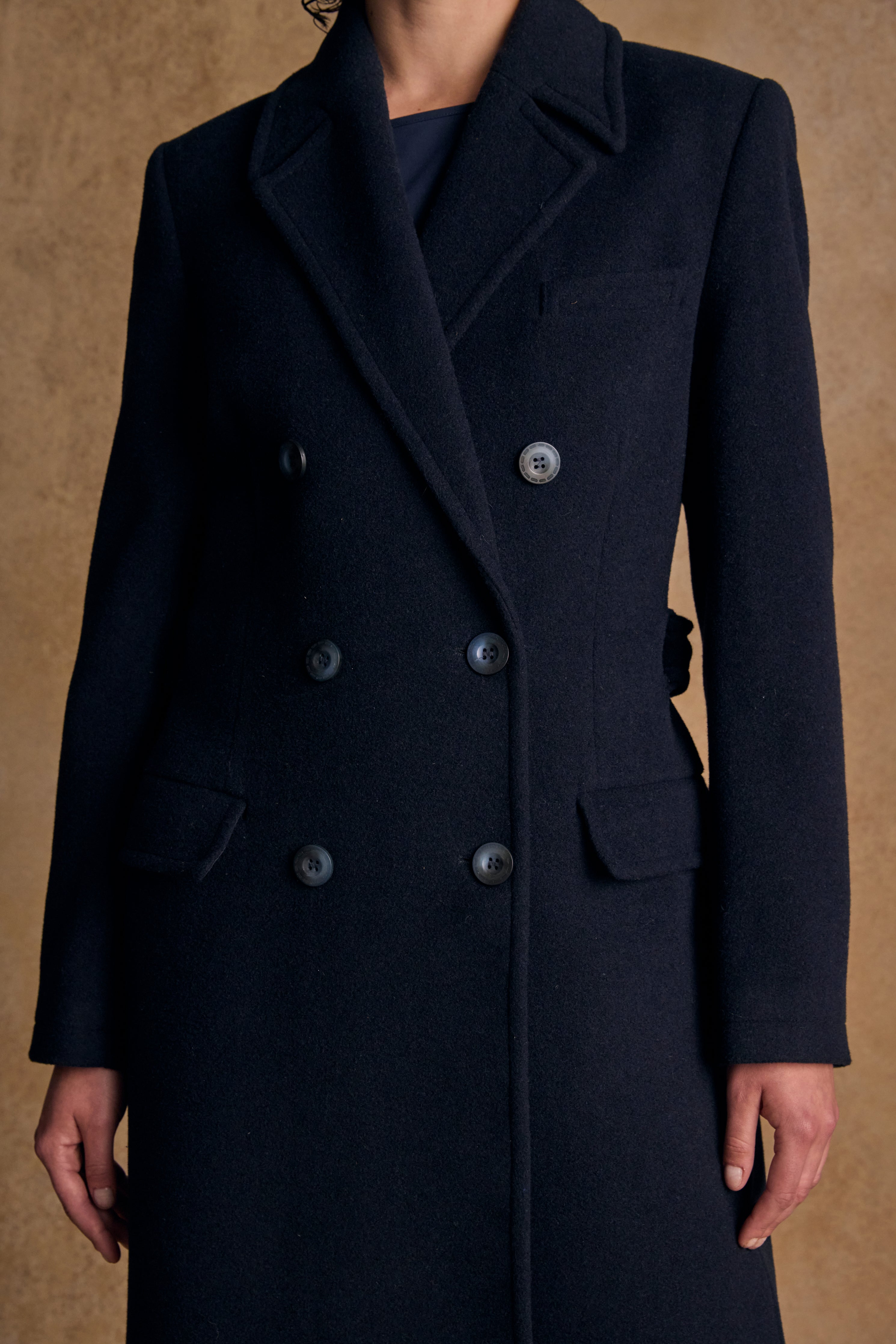 Clodagh Wool Coat - Navy