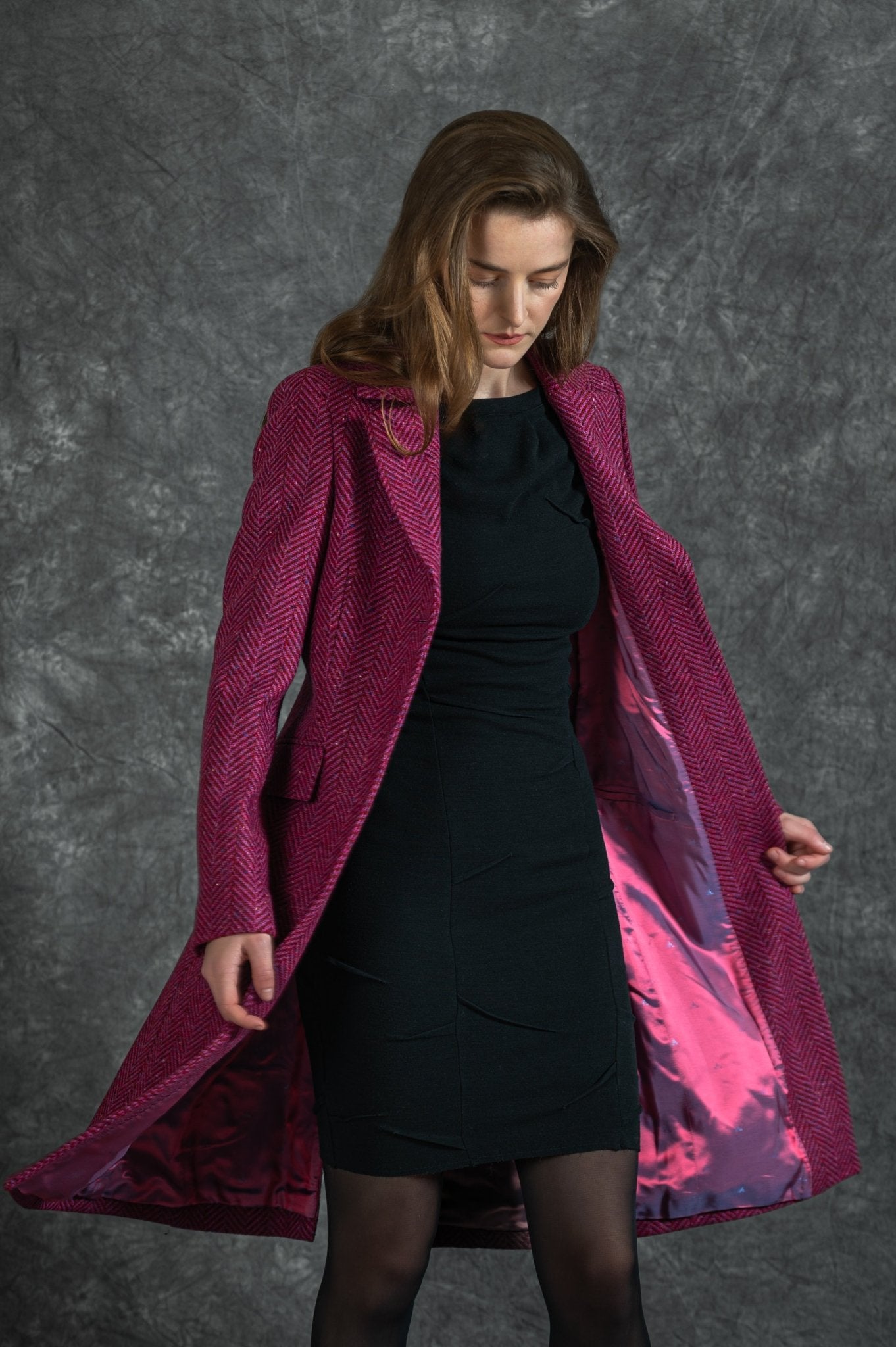 Jack Murphy Clothing - Deirdre Tweed Coat - Wild Burren Rose - Tweed