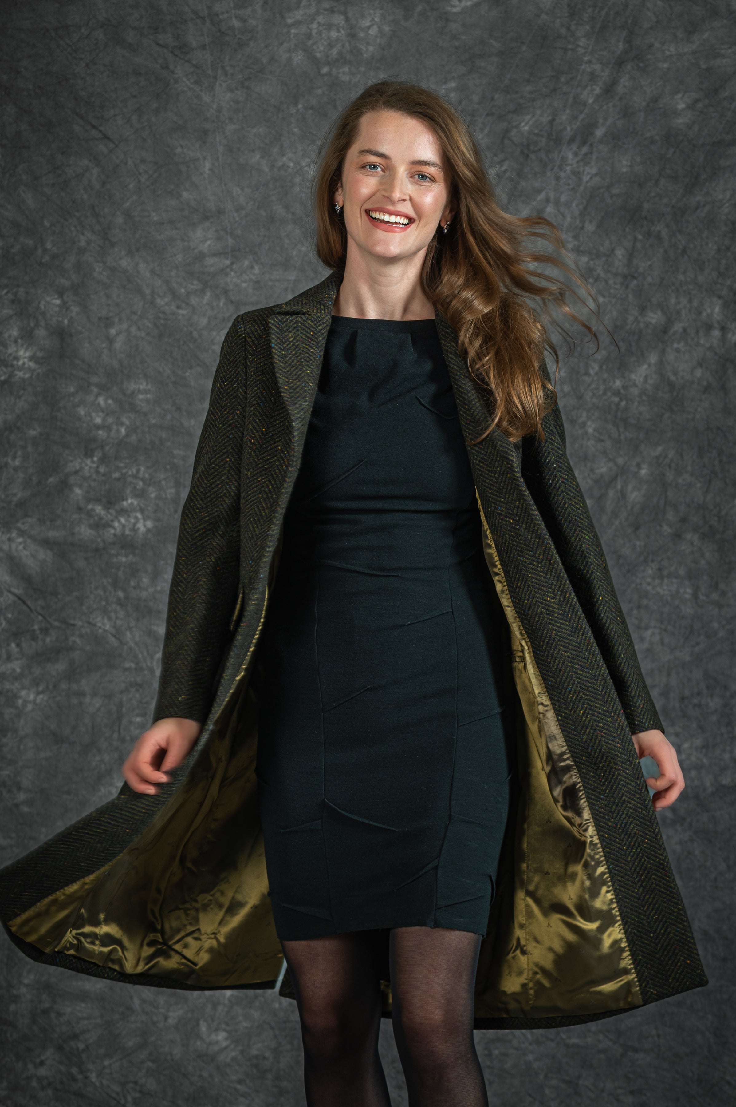 Manteau Deirdre en tweed - Emerald Glen