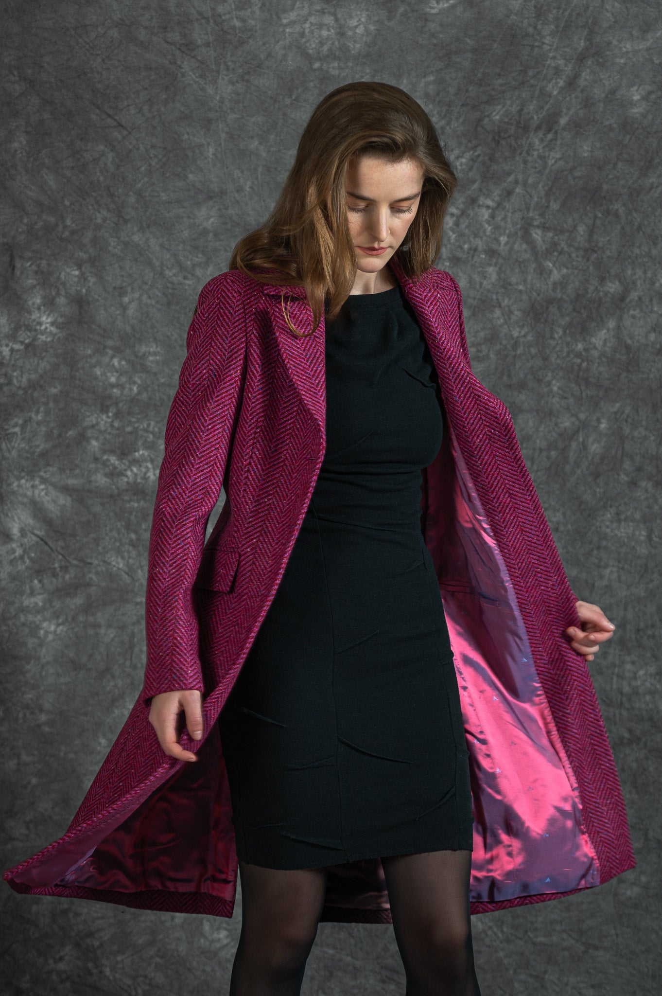 Deirdre Tweed Coat - Wild Burren Rose