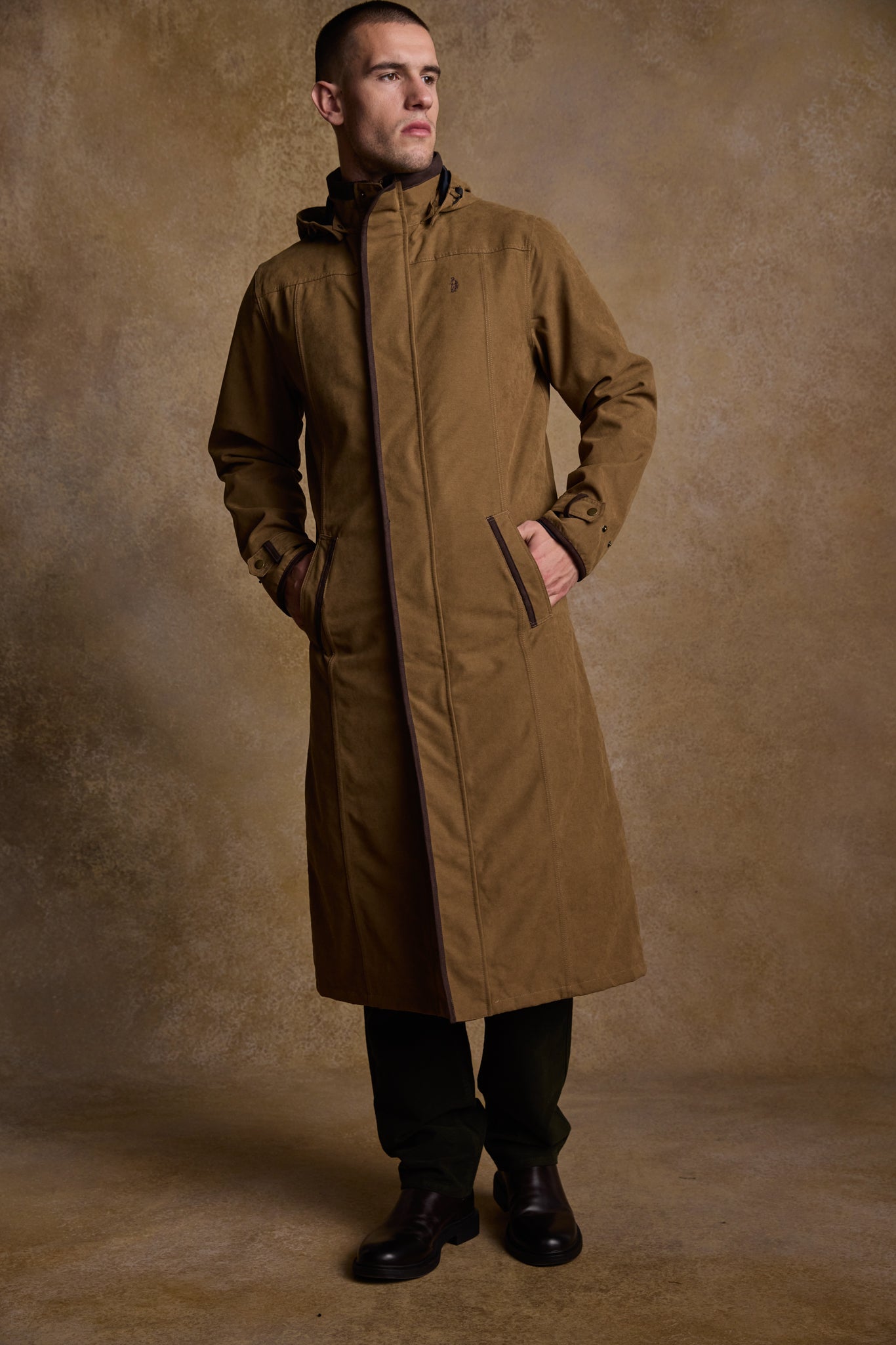 Manteau long imperméable Emmet - Camel