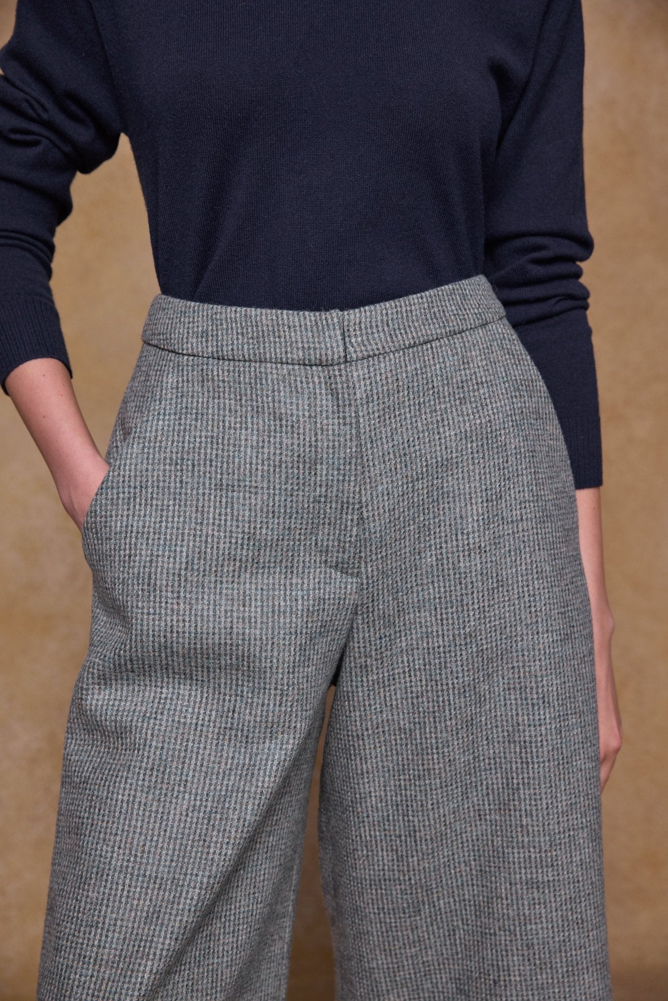 Jack Murphy Clothing - Enya Tweed Culottes - Jade Weave - Tweed