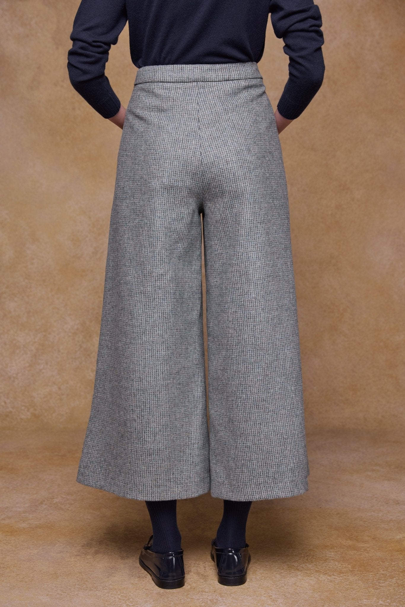 Enya Tweed Culottes - Jade Weave