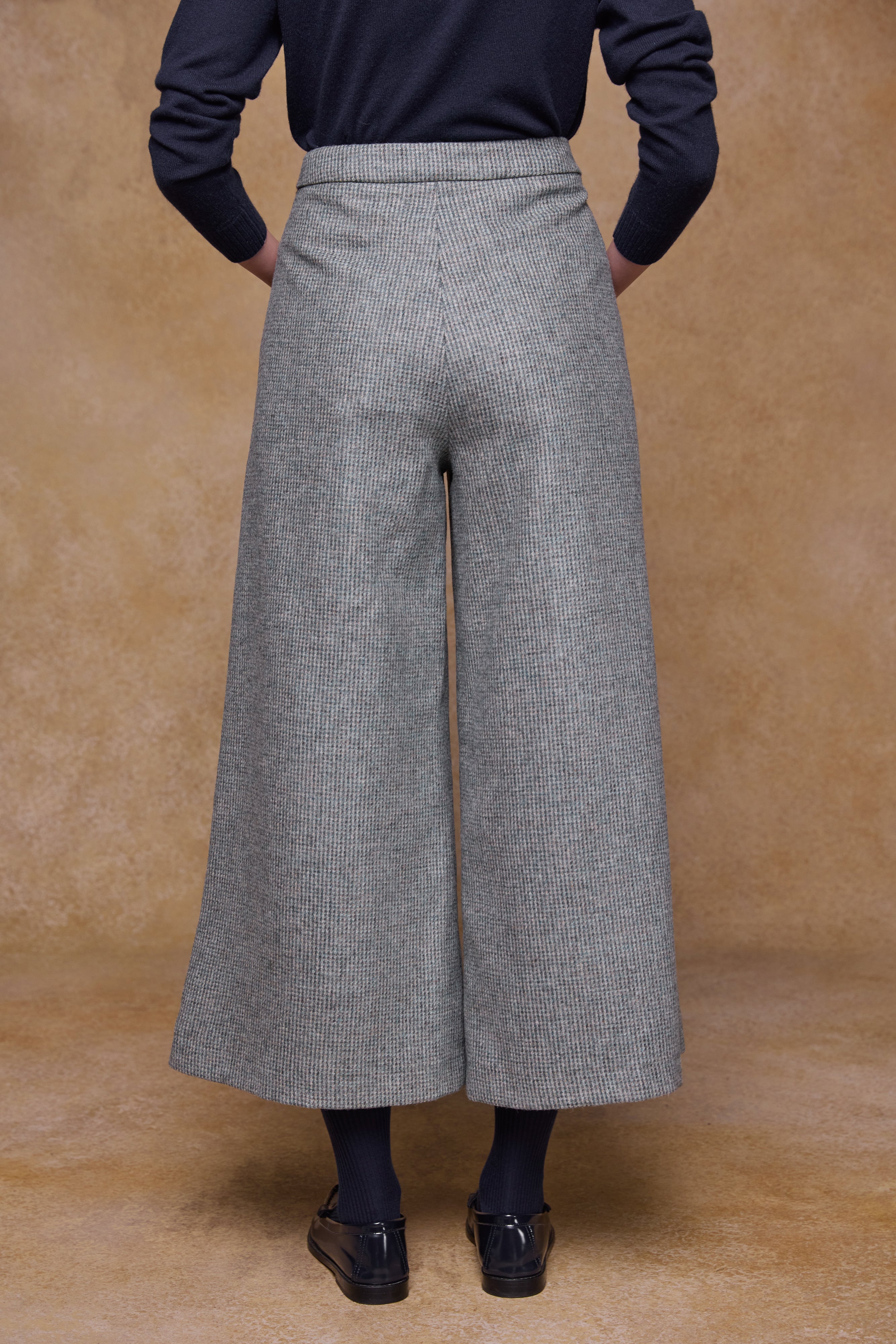 Jupe-culotte Enya Tweed - Jade Weave