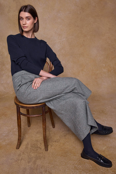Enya Tweed Culottes - Jade Weave