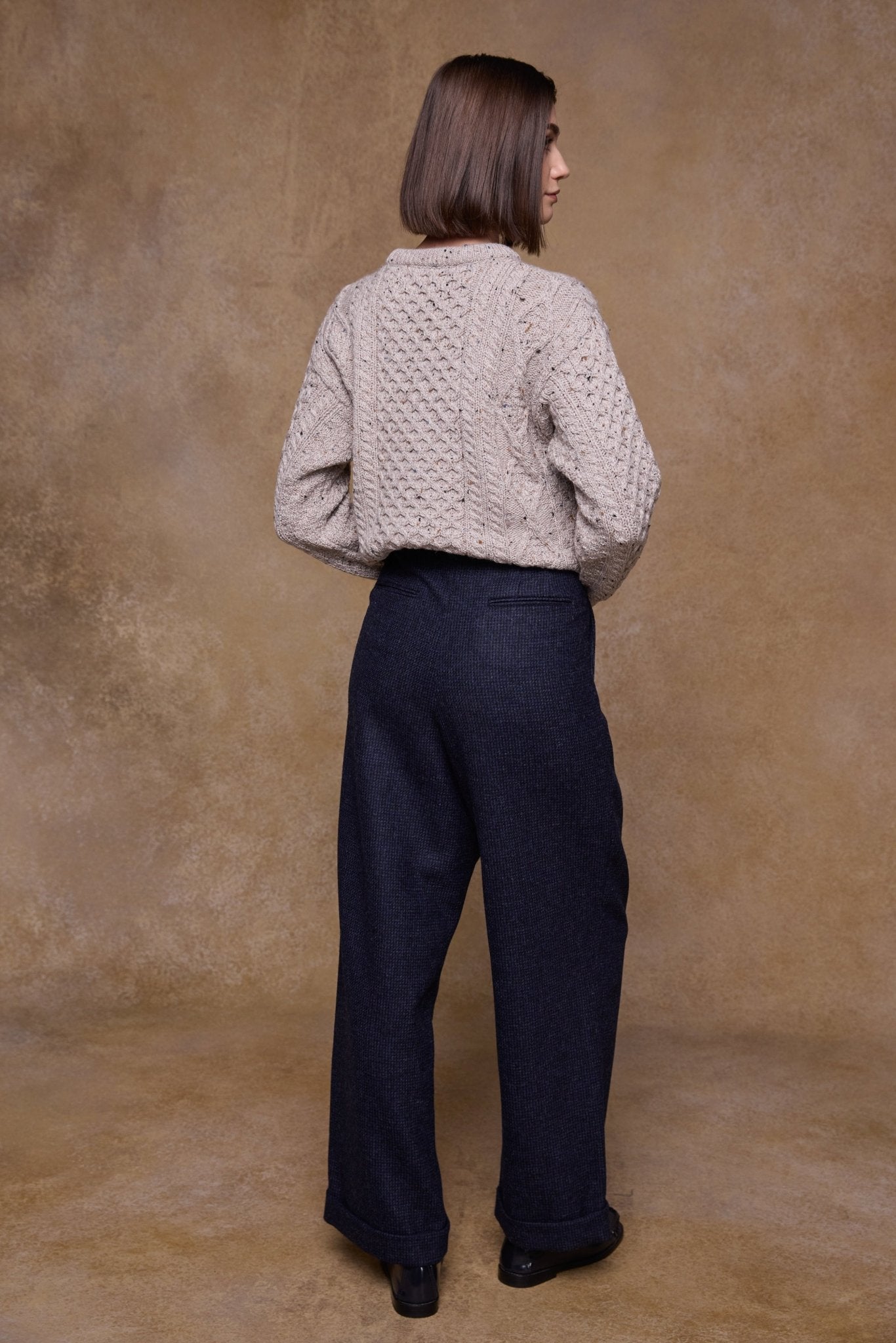 Jack Murphy Clothing - Faye Tweed Trousers - Imperial Blue - Tweed