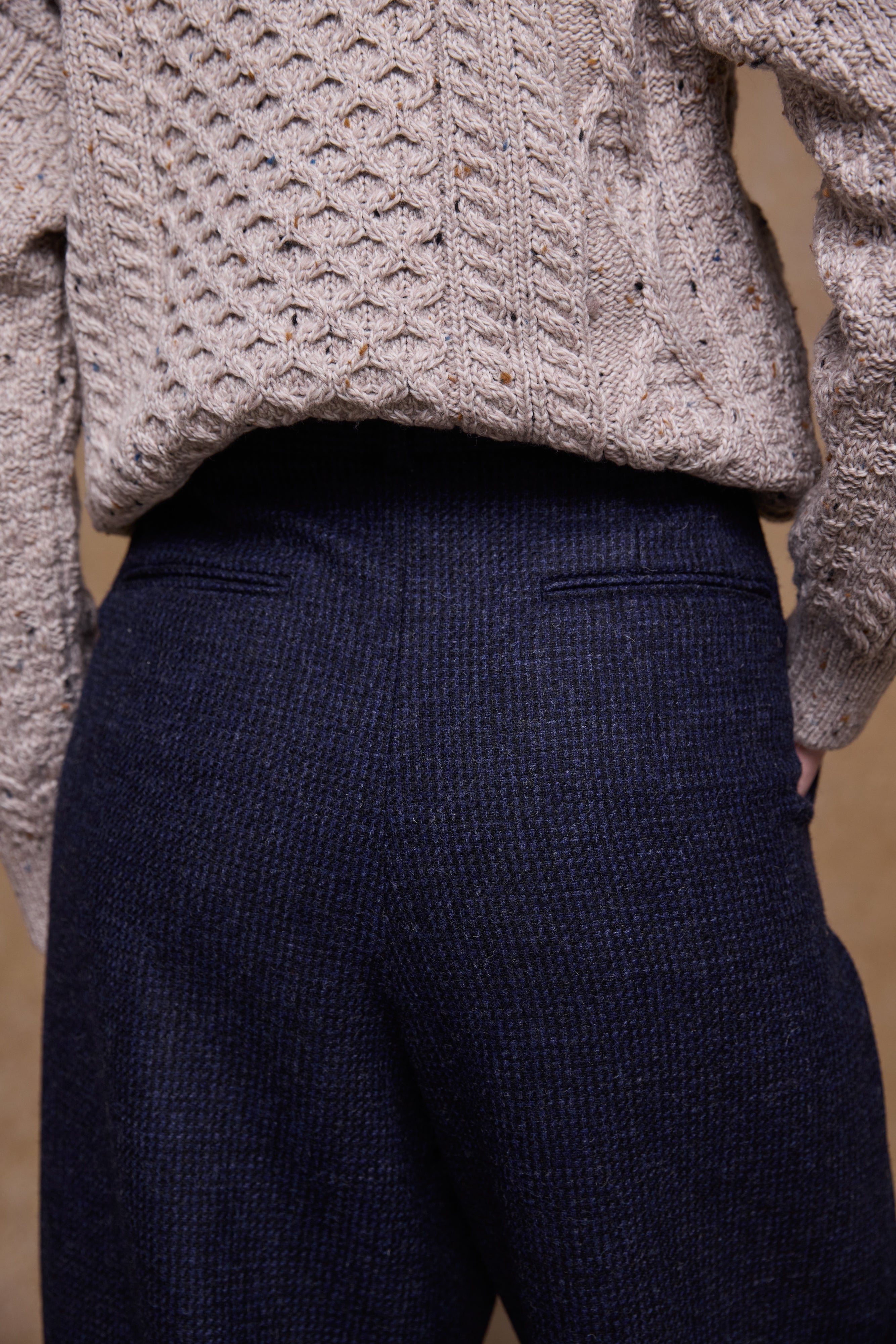 Faye Tweed Trousers - Imperial Blue