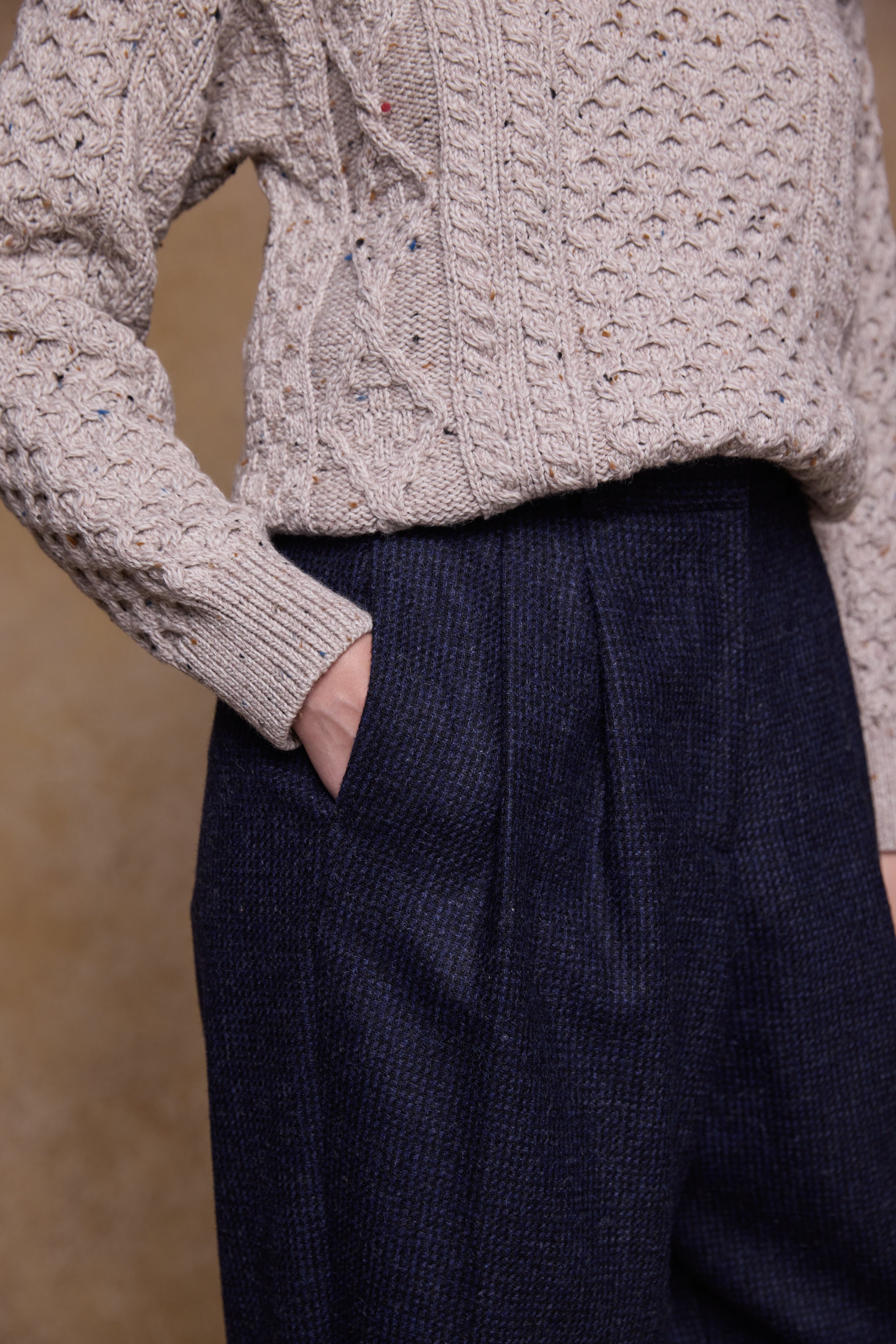 Faye Tweed Trousers - Imperial Blue