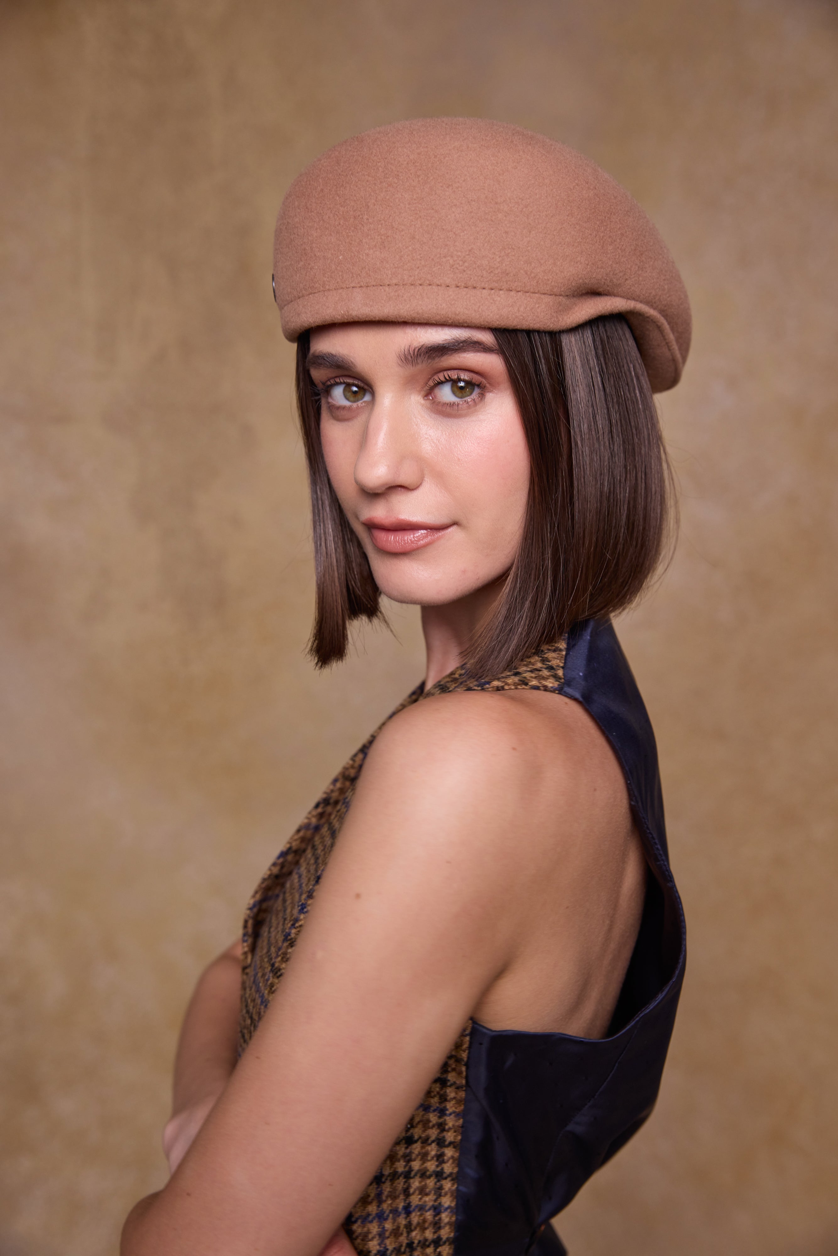 Galway Felt Flat Cap - Sandstone