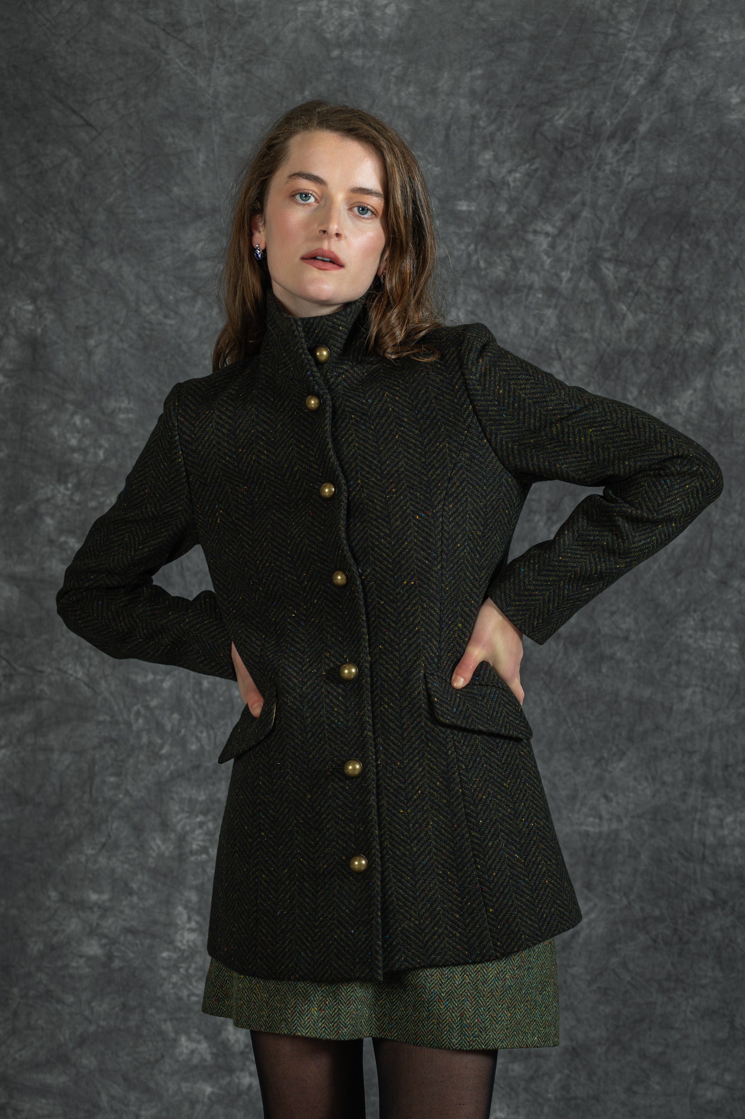 Manteau Grace Tweed - Emerald Glen