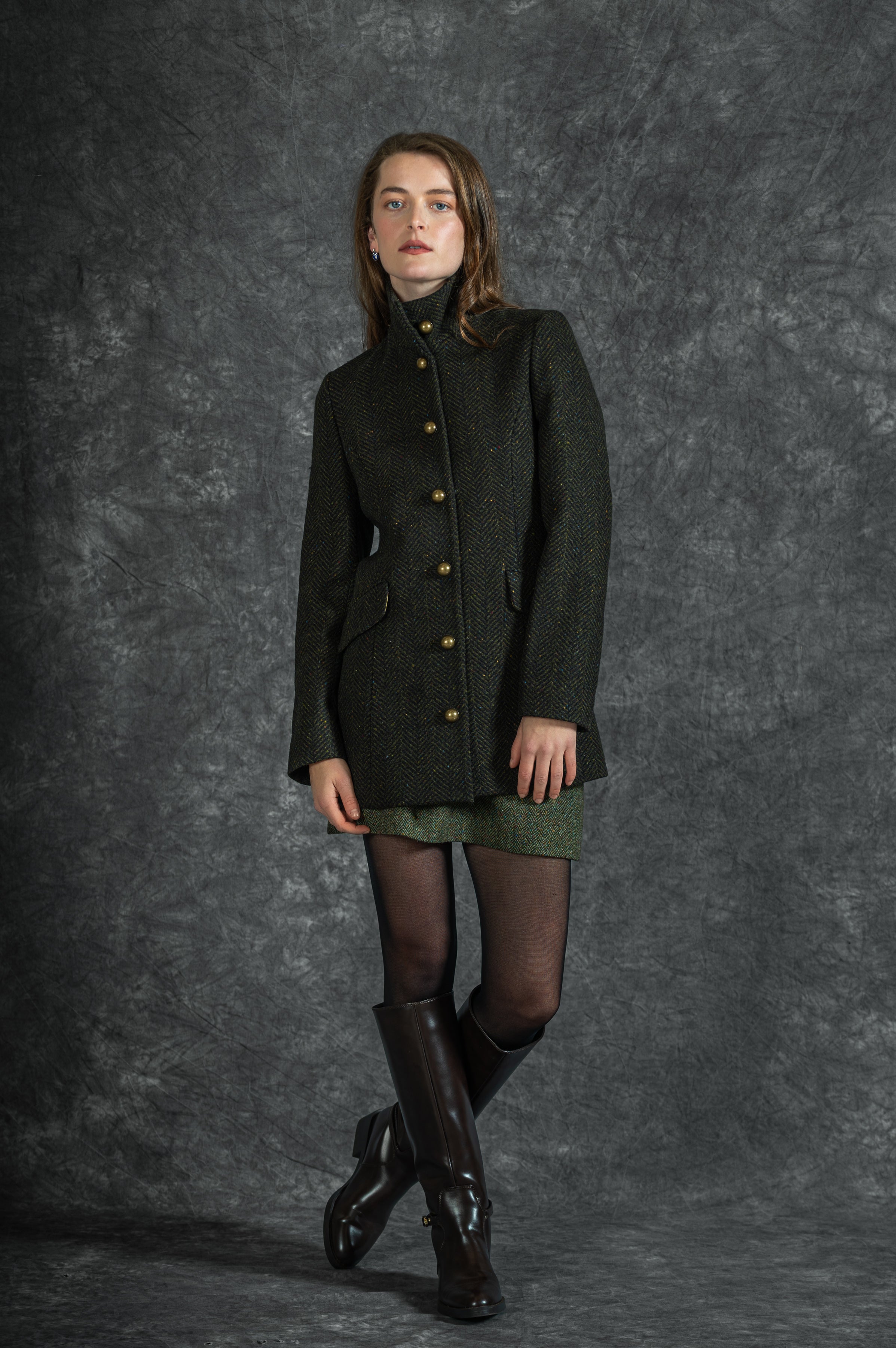 Manteau Grace Tweed - Emerald Glen