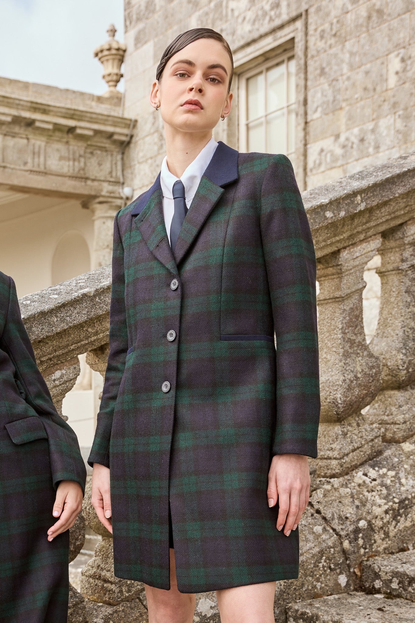 Isabella Tweedmantel – Grüner Schottenkaro