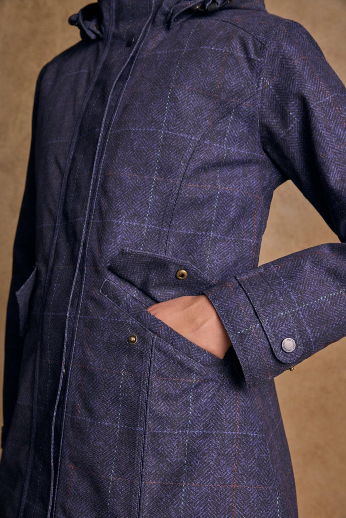 Hannah Waterproof Coat - Green Windowpane