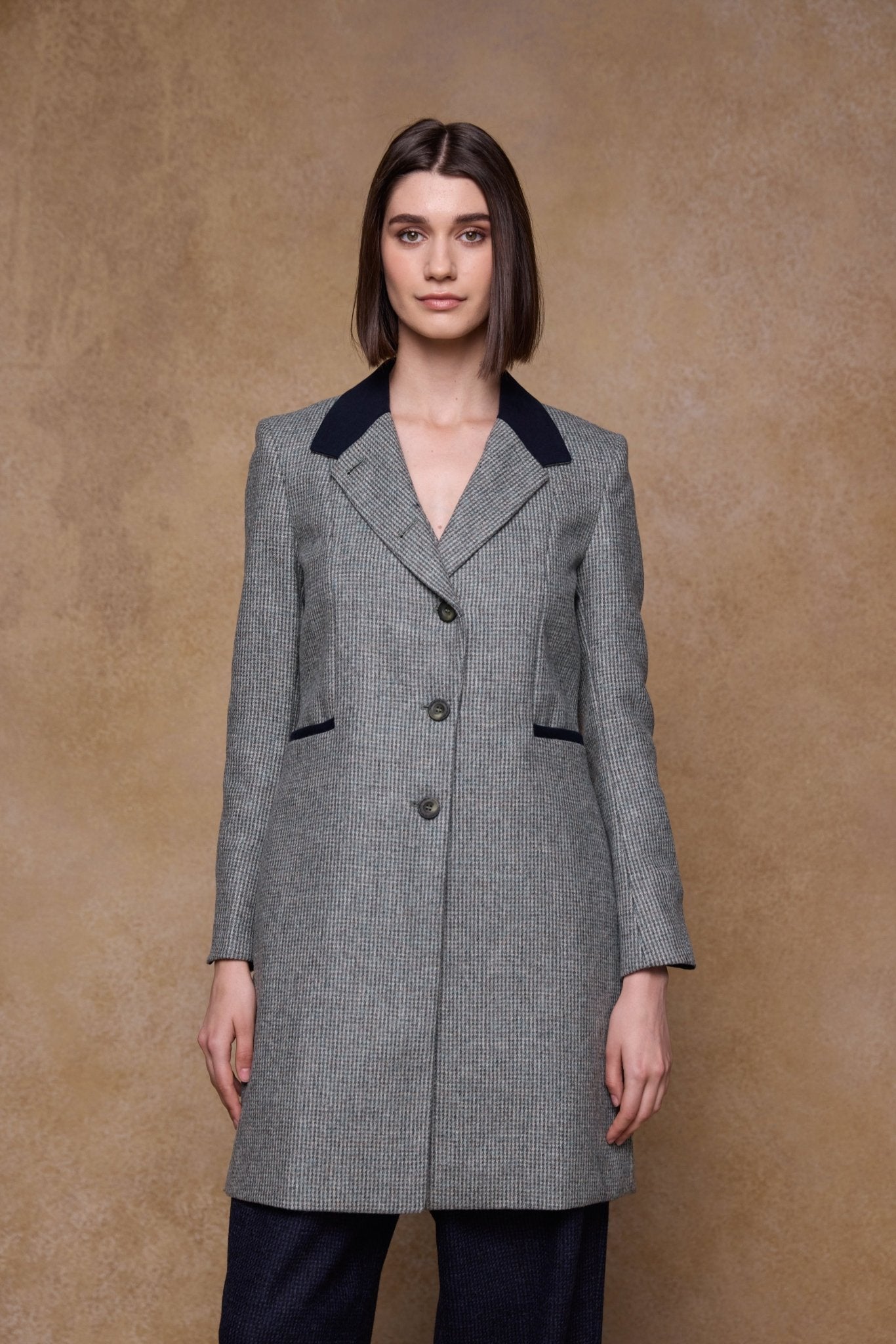 Jack Murphy Clothing - Isabella Tweed Coat - Jade Weave - Tweed