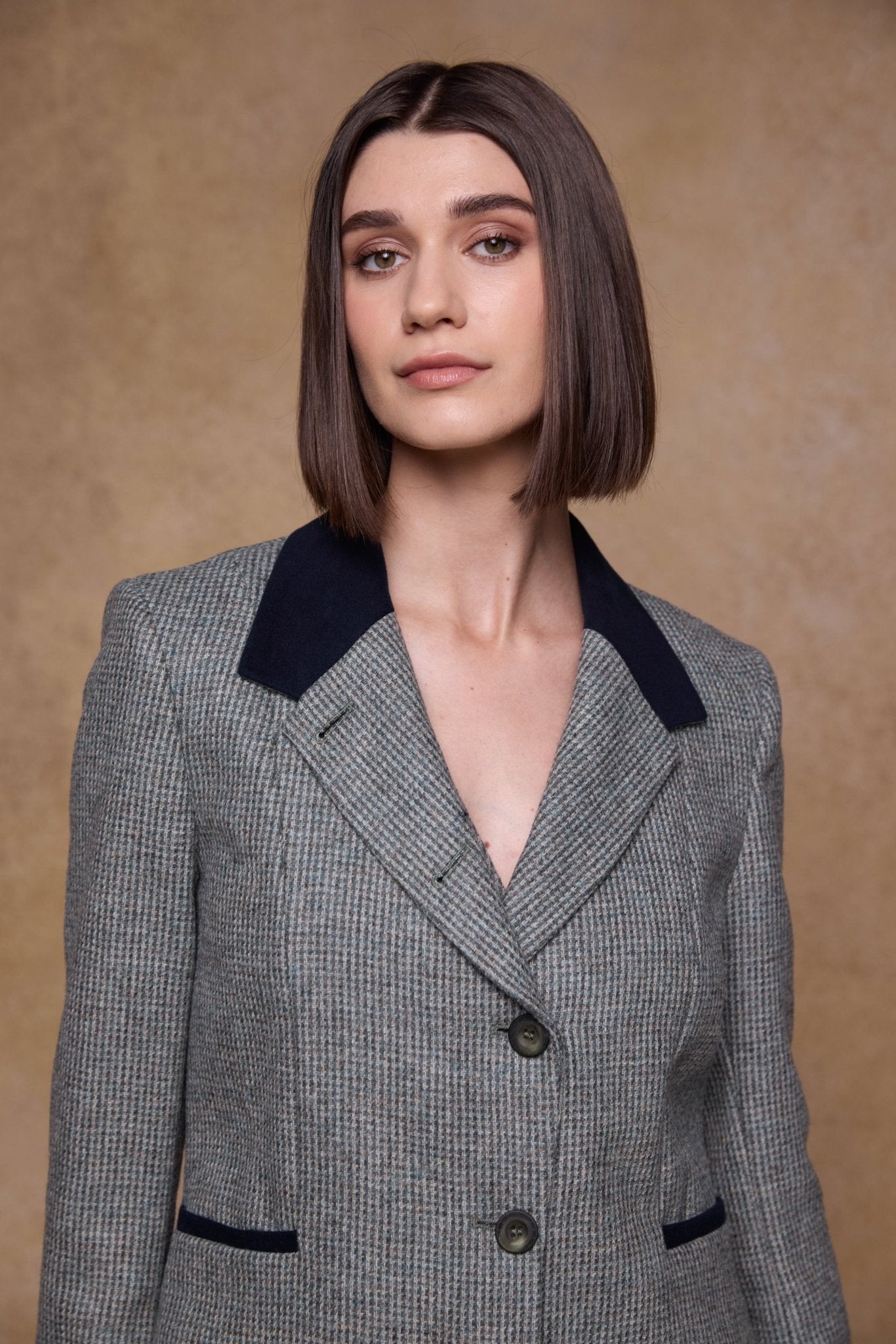 Isabella Tweed Coat - Jade Weave
