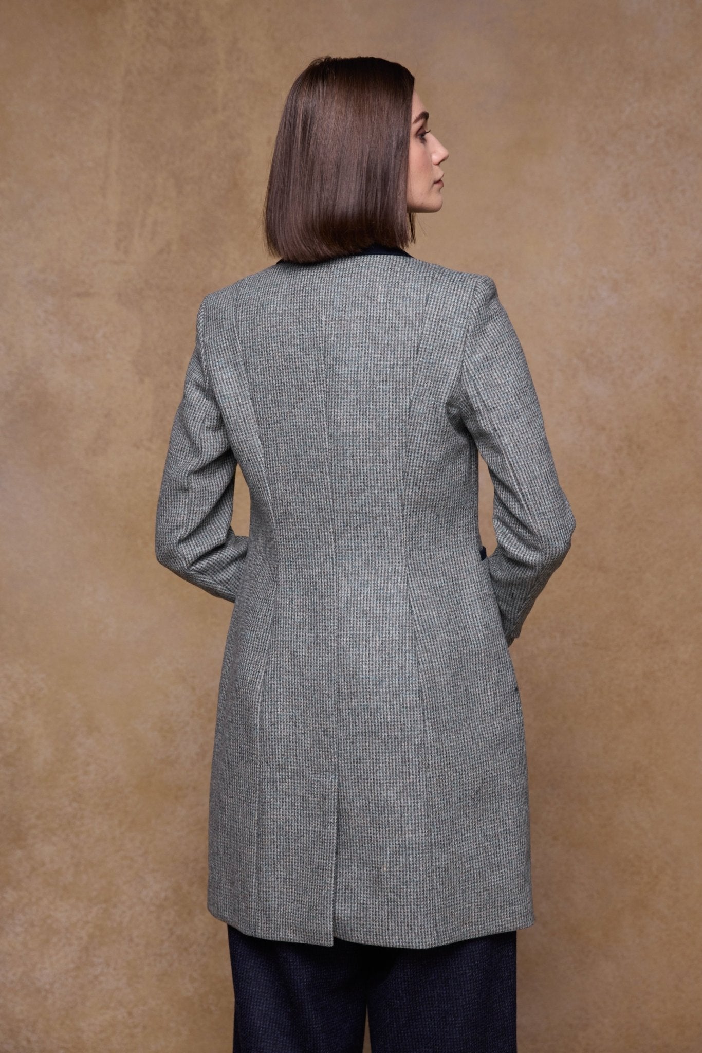 Jack Murphy Clothing - Isabella Tweed Coat - Jade Weave - Tweed