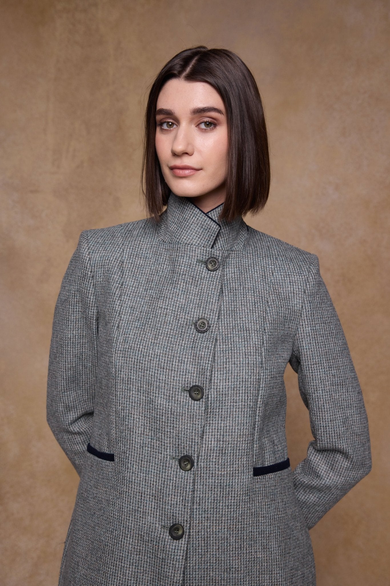 Jack Murphy Clothing - Isabella Tweed Coat - Jade Weave - Tweed