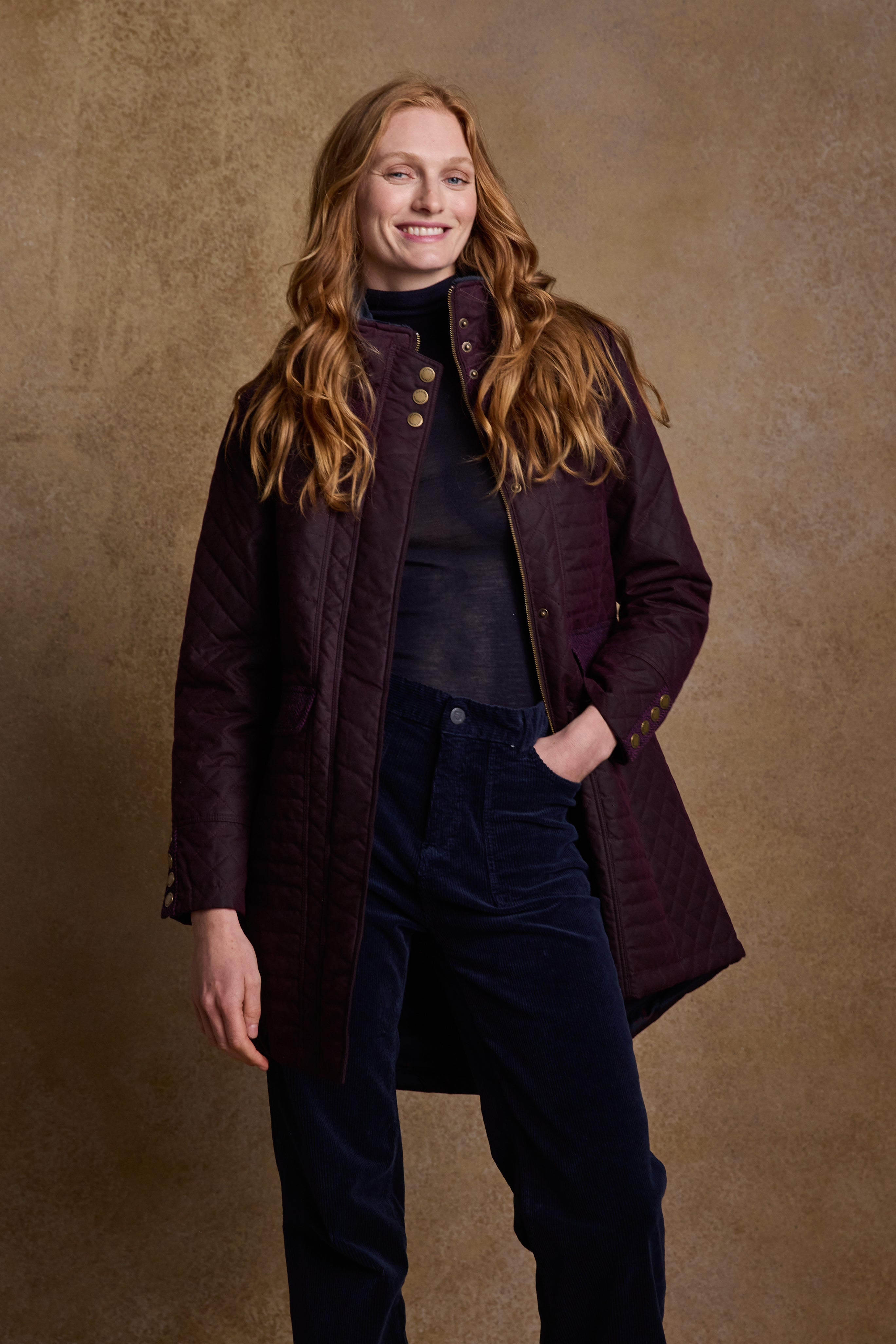 Jodie Wax Coat - Claret