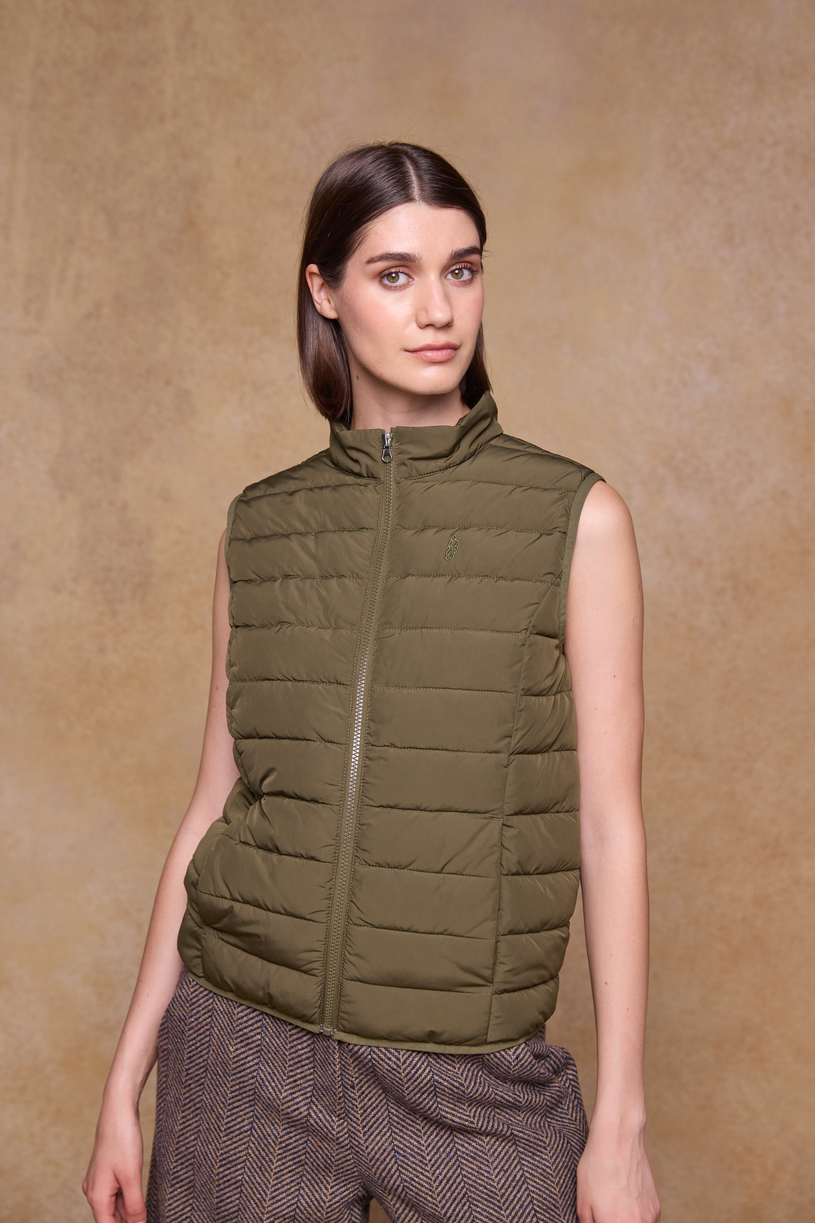 Leah Puffa Gilet - Olive