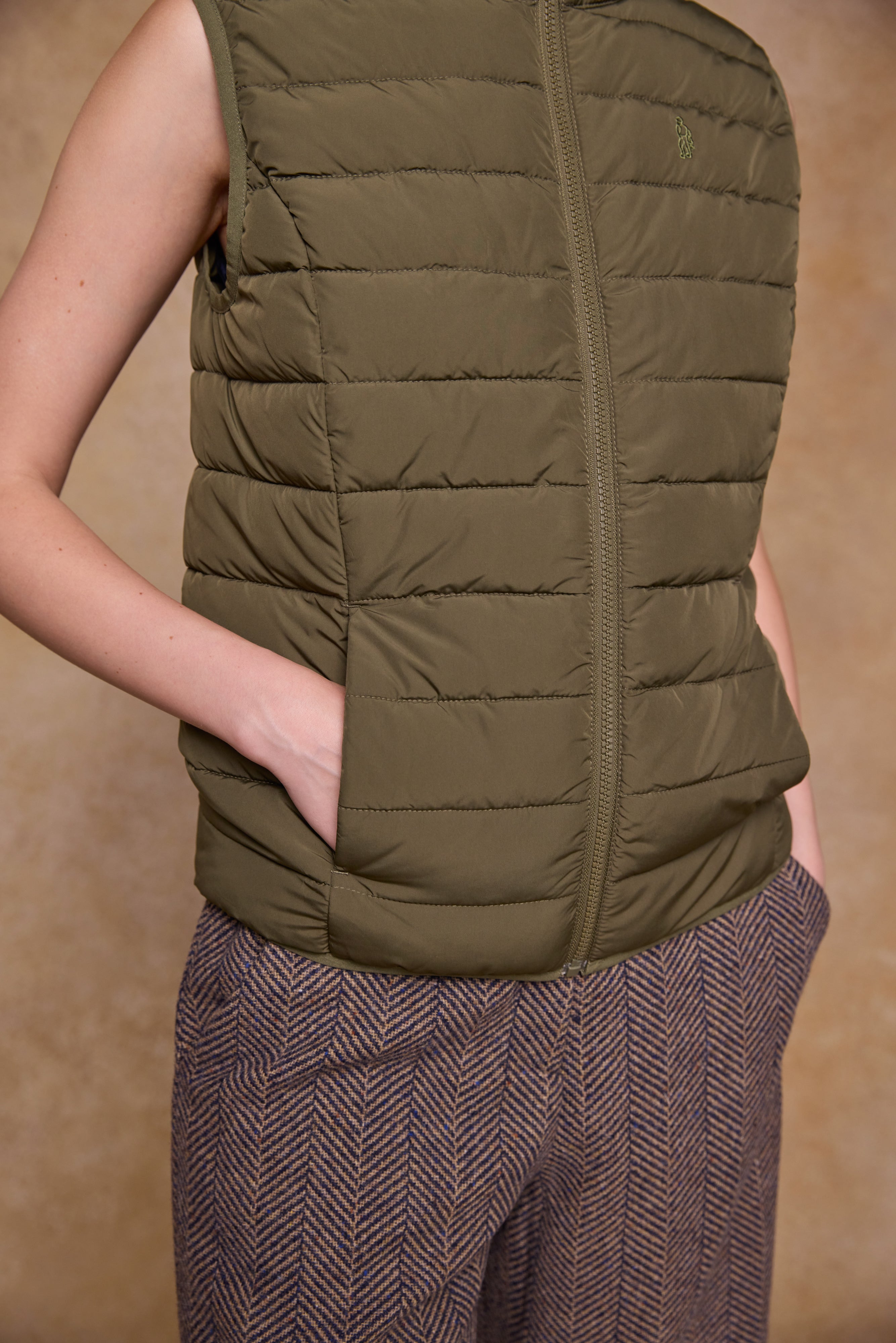 Leah Puffa Gilet - Olive