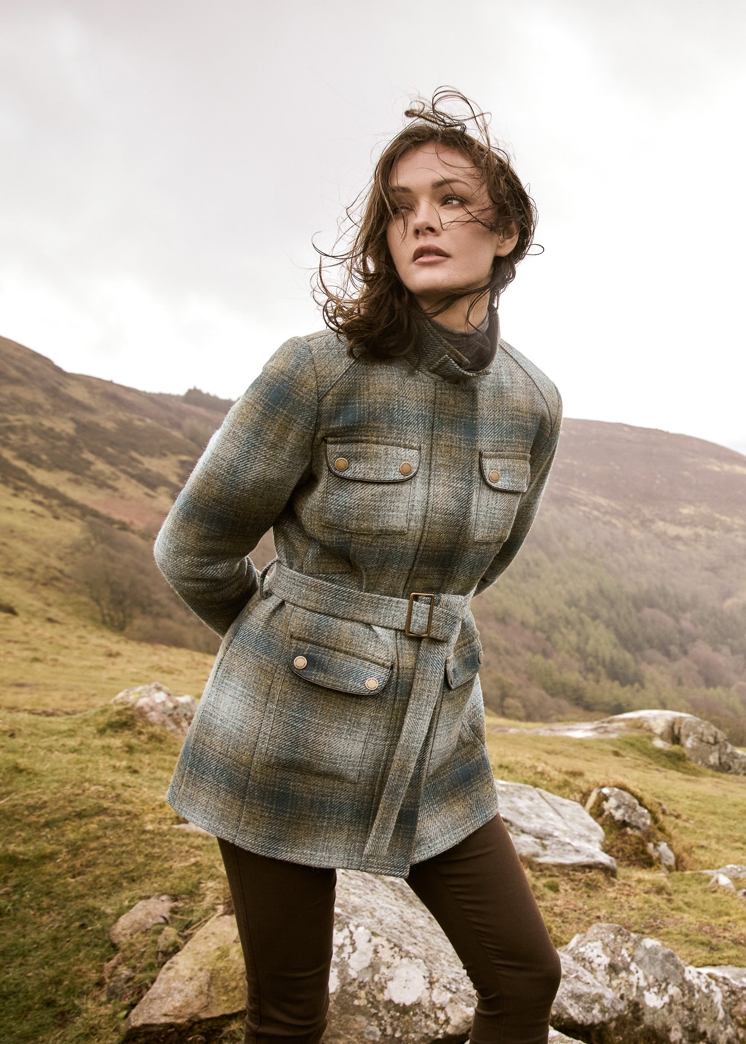 Maeve Tweed Jacket - Ocean Check