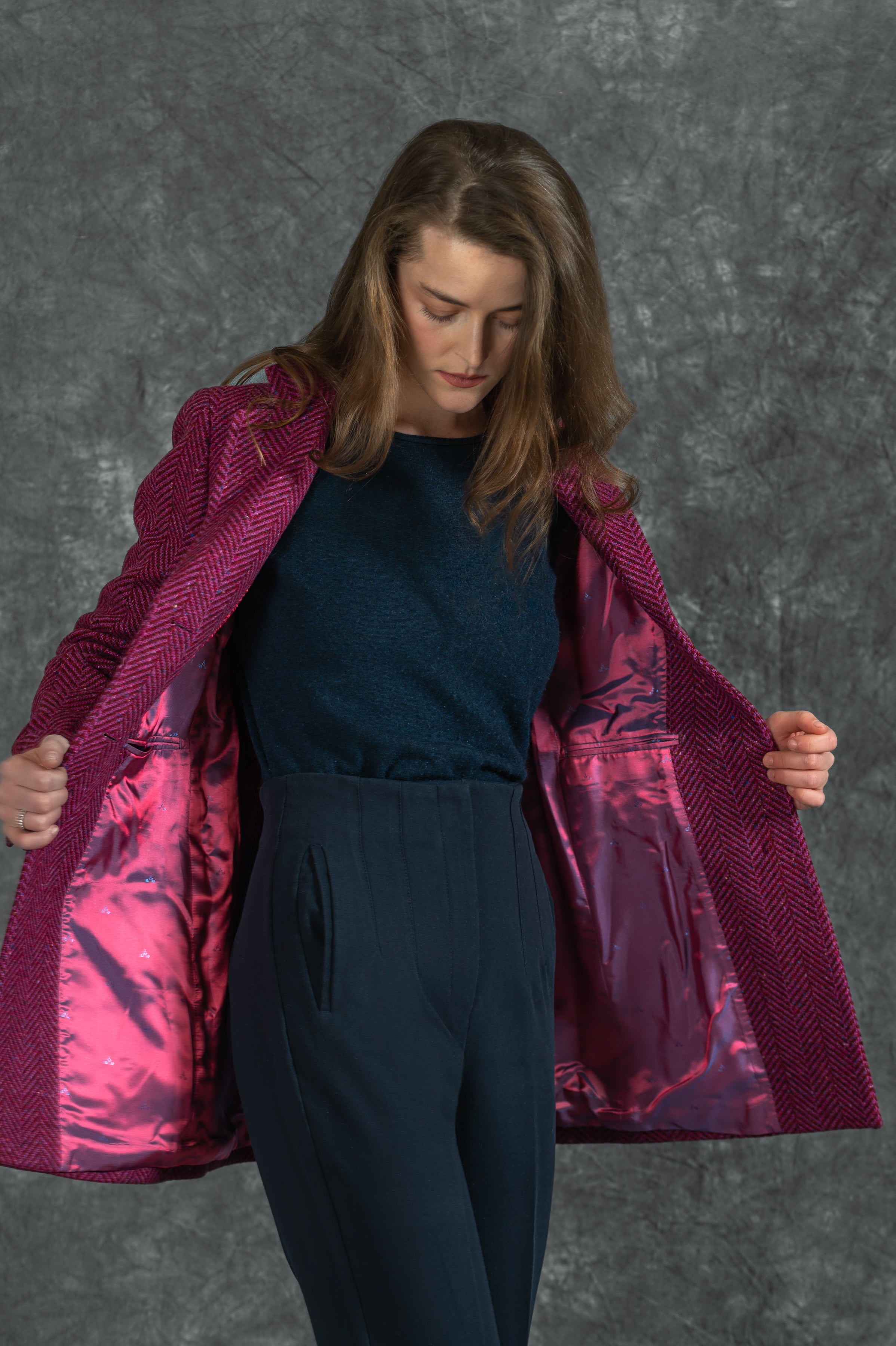 Mairéad Tweed Coat - Wild Burren Rose