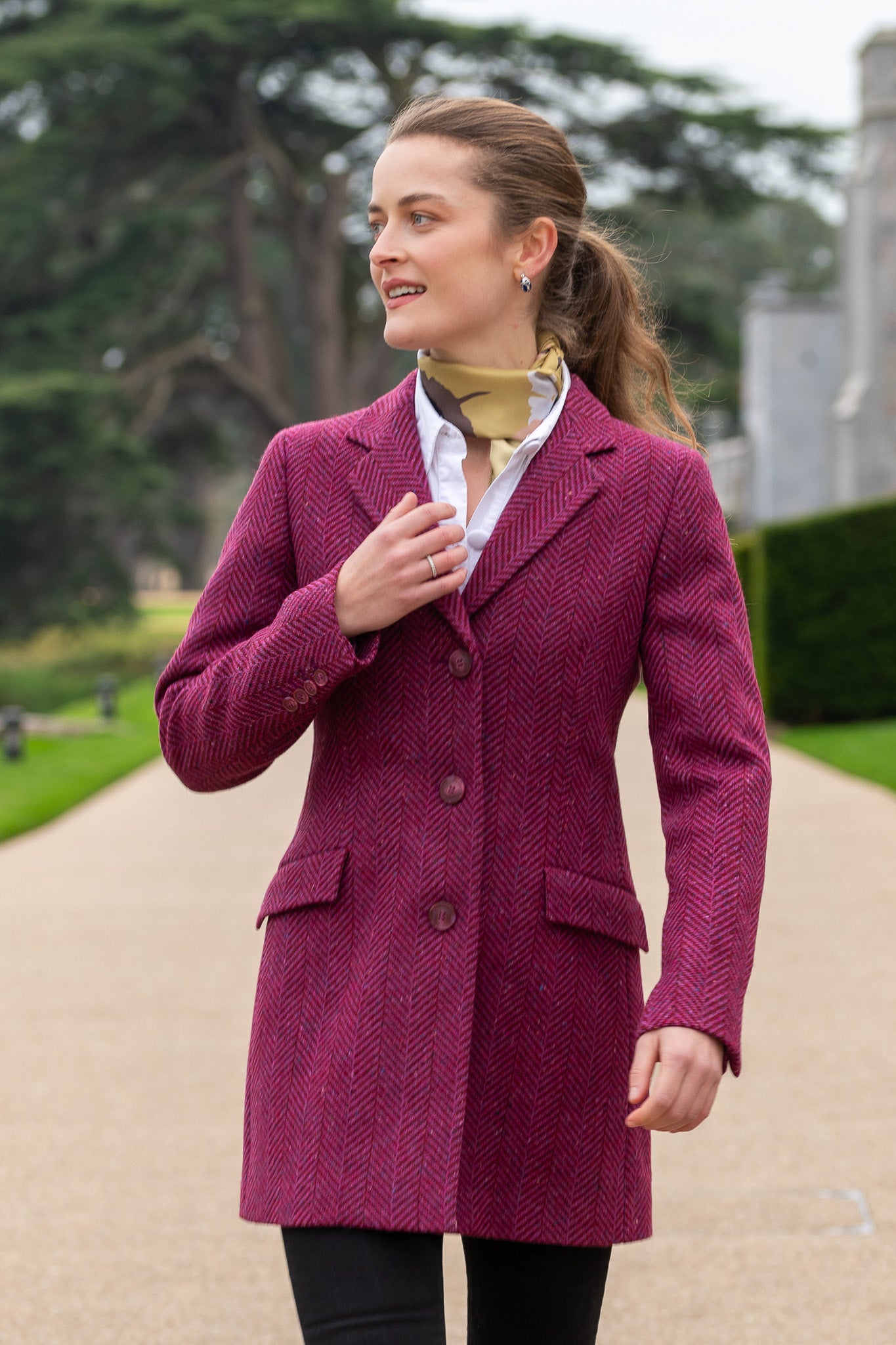 Mairéad Tweed Coat - Wild Burren Rose