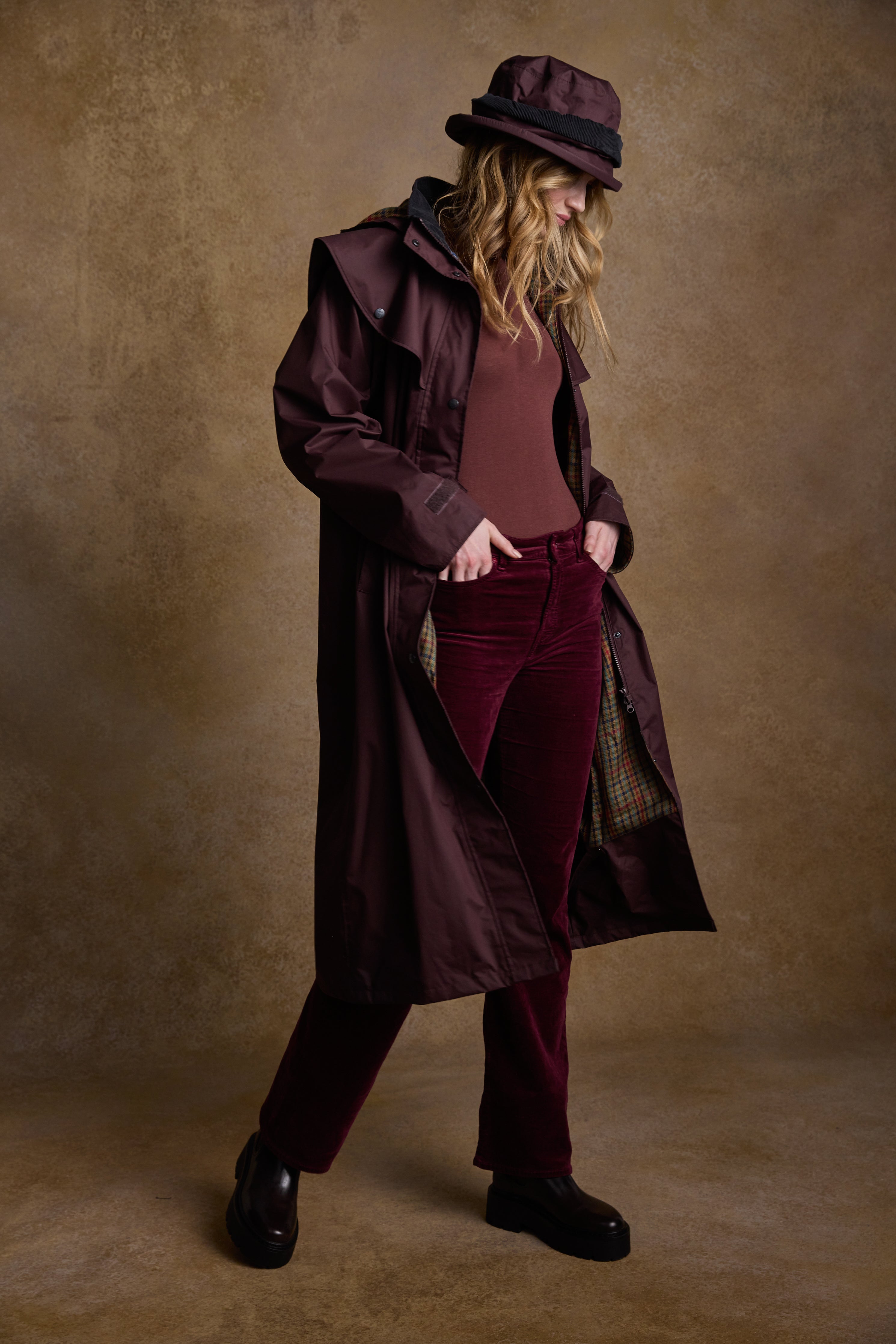 Malvern Waterproof Hat - Deep Claret