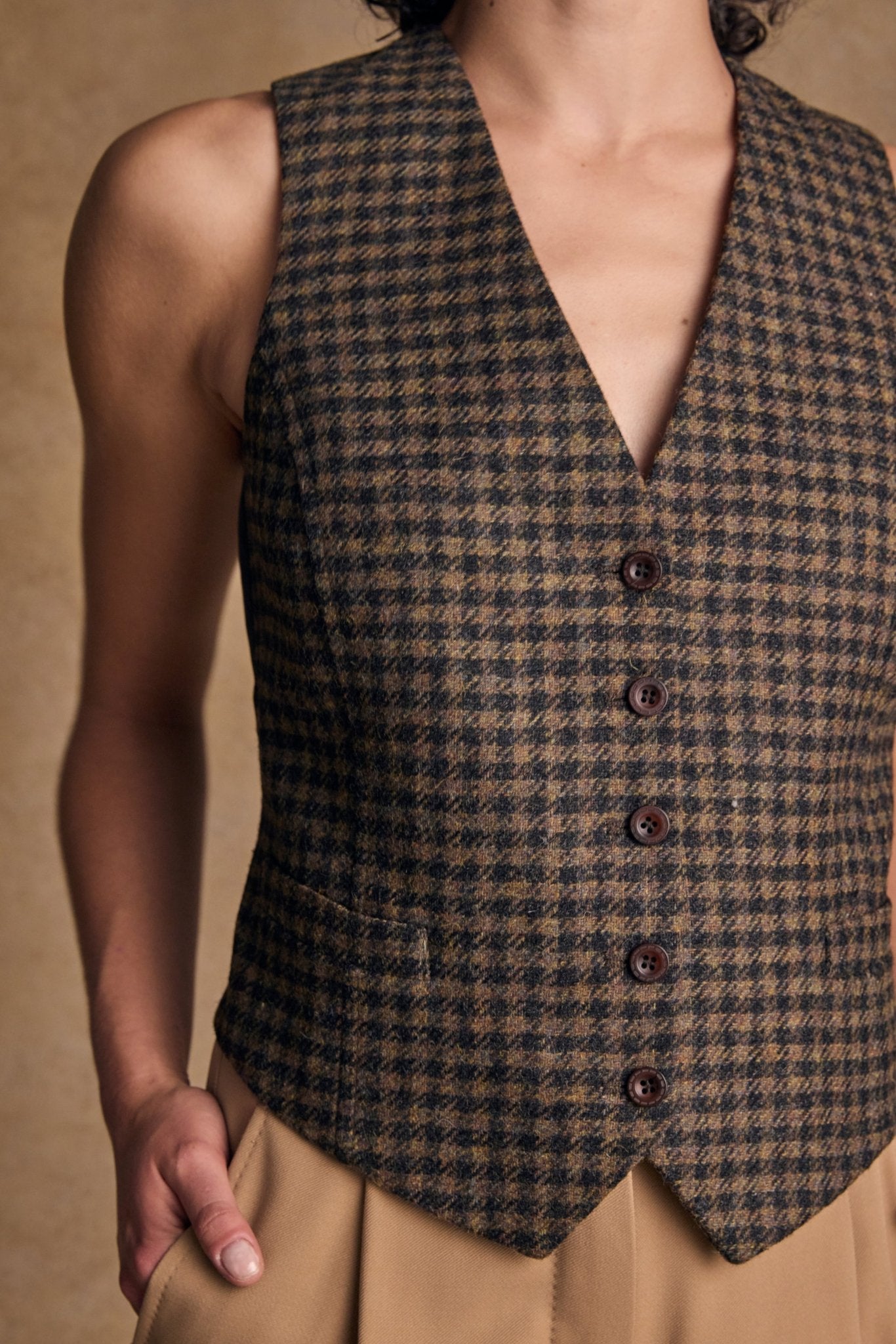 Jack Murphy Ireland - Heidi Tweed Waistcoat - Earth Check - Tweed