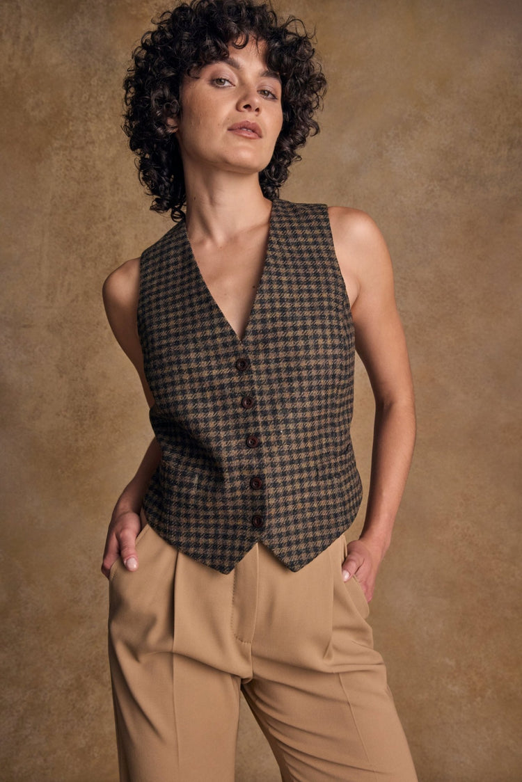 Jack Murphy Ireland - Heidi Tweed Waistcoat - Earth Check - Tweed