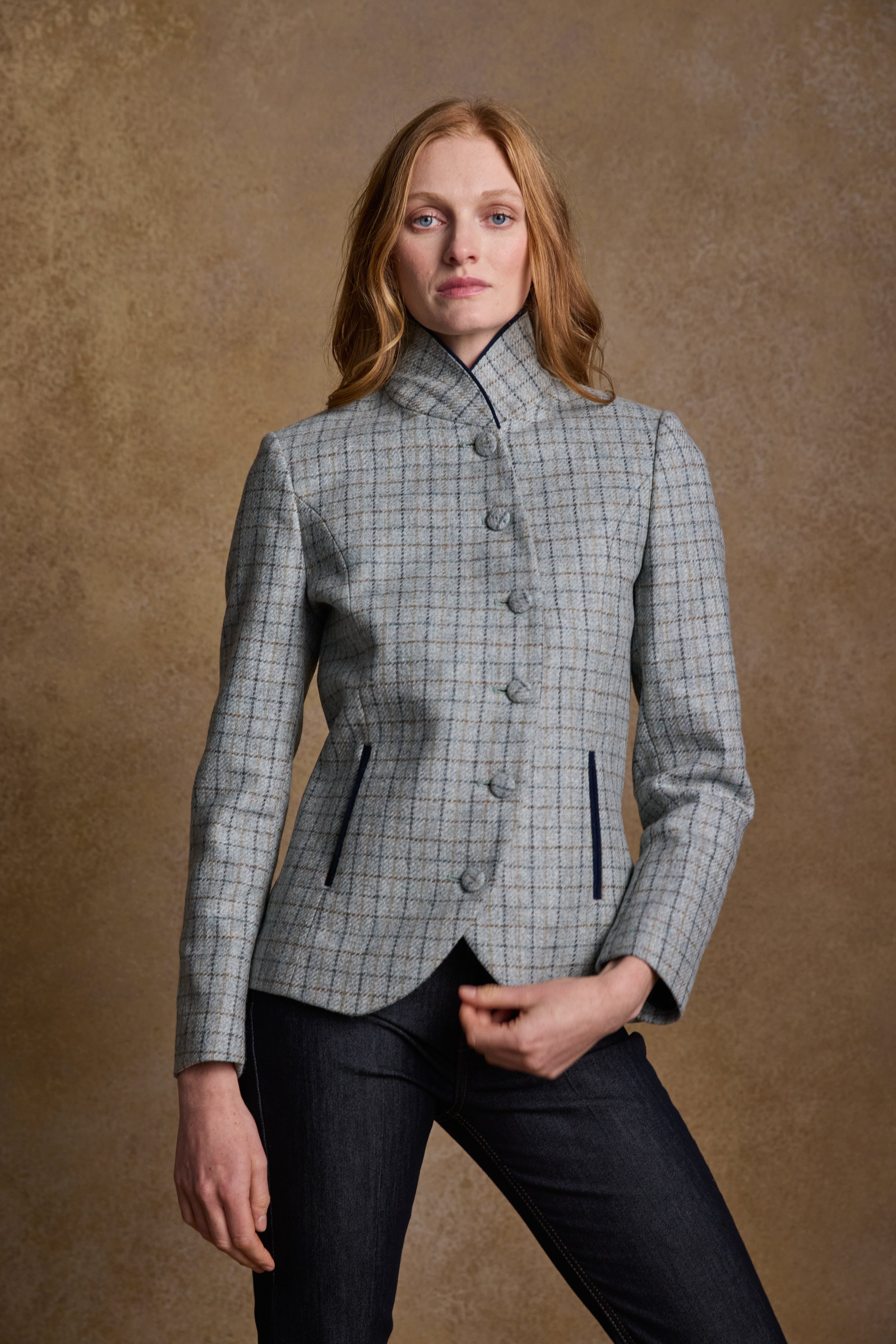 Nicole Tweed Jacket - Jade Check