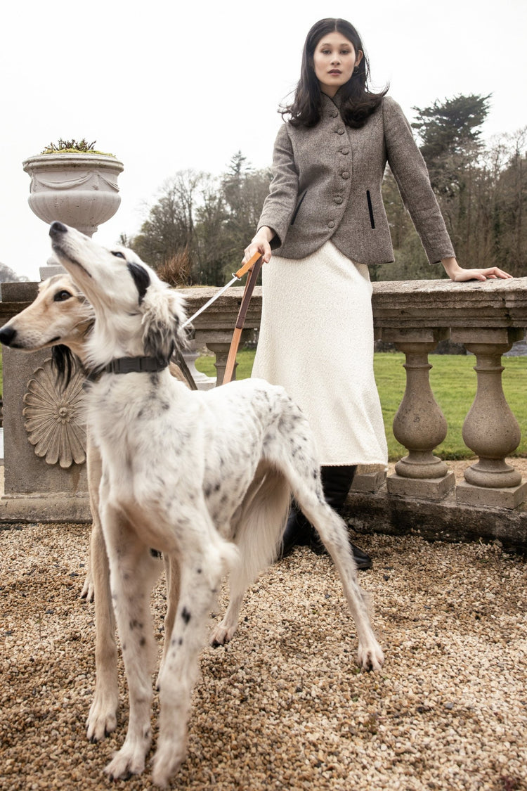 Jack Murphy Ireland - Nicole Tweed Jacket - Light Tan Herringbone - Tweed