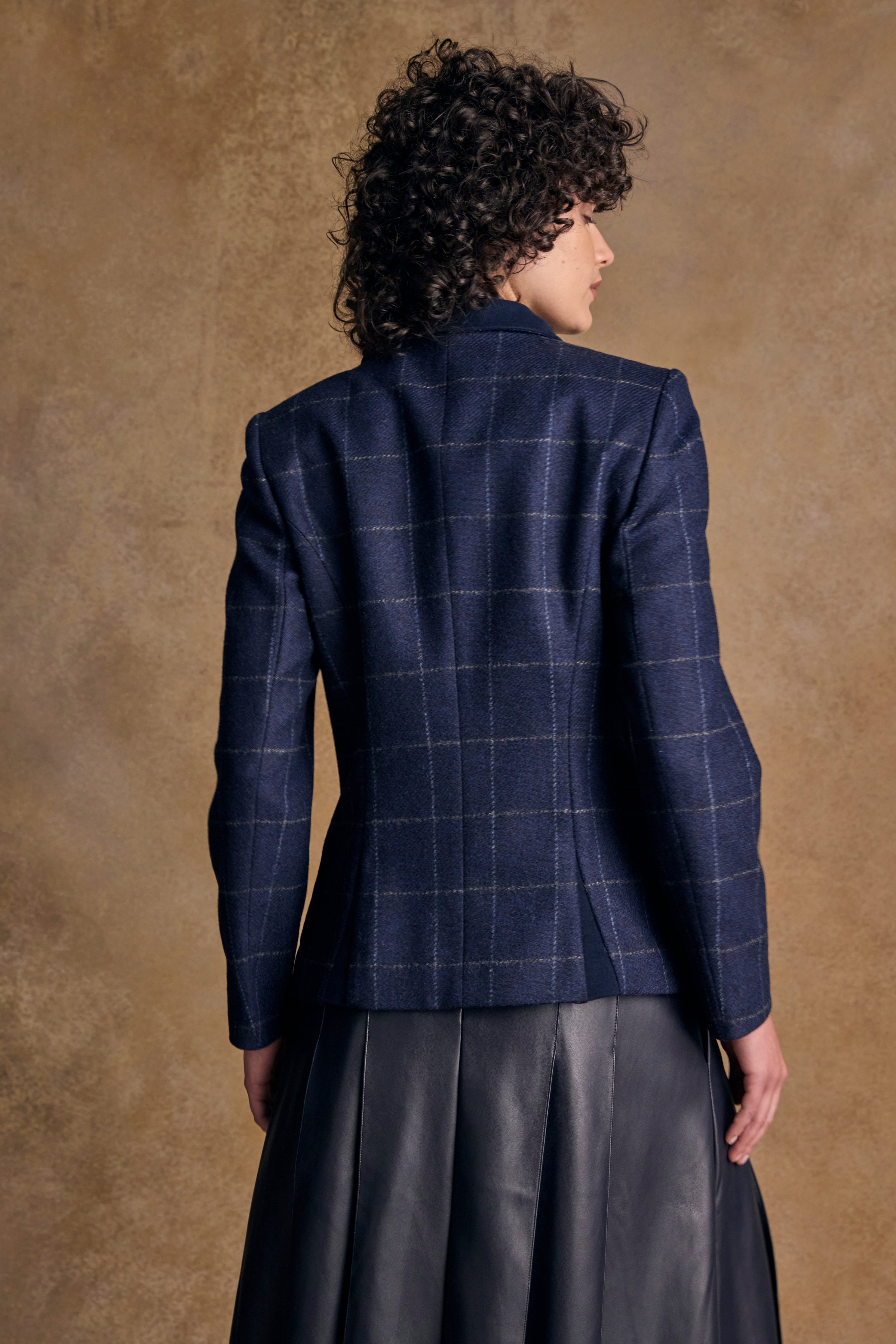 Nicole Tweed Jacket - Navy Check