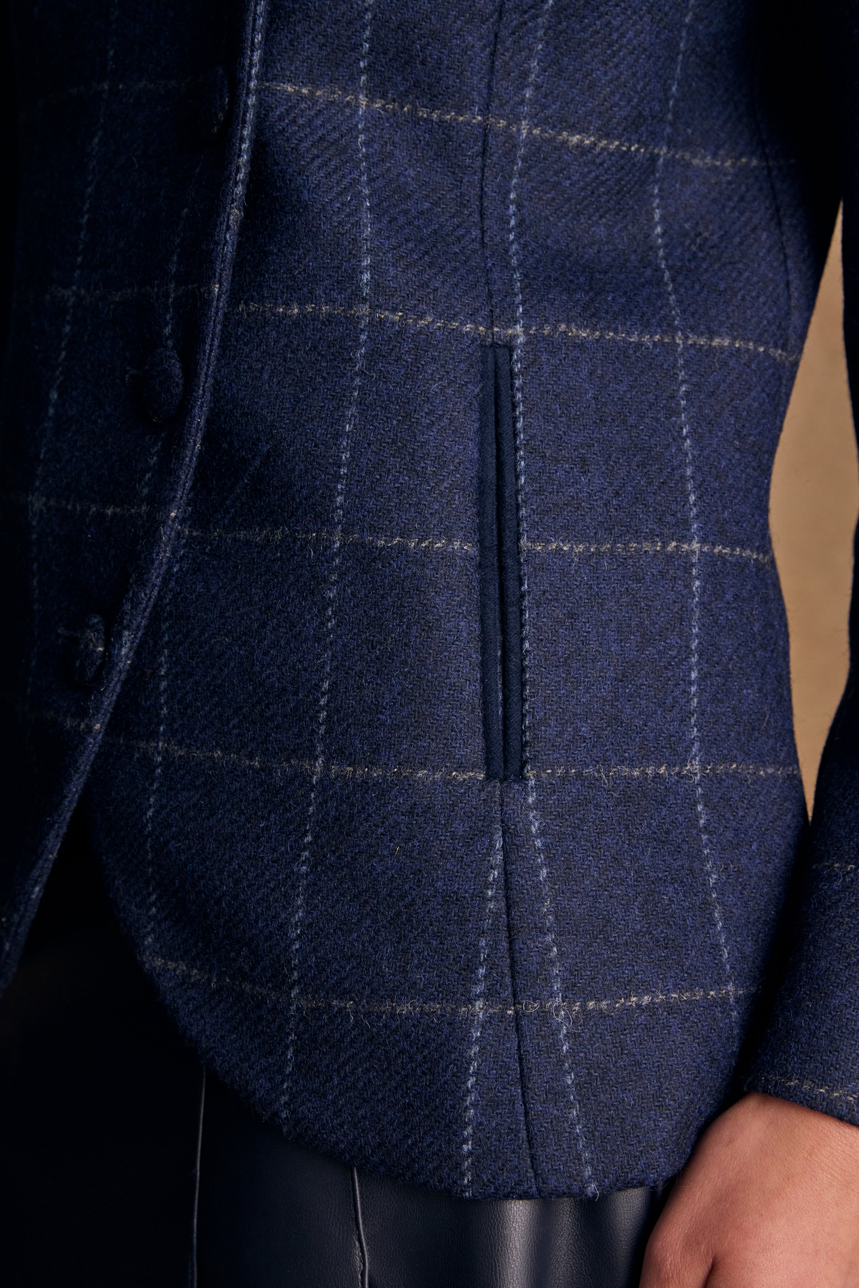 Nicole Tweed Jacket - Navy Check