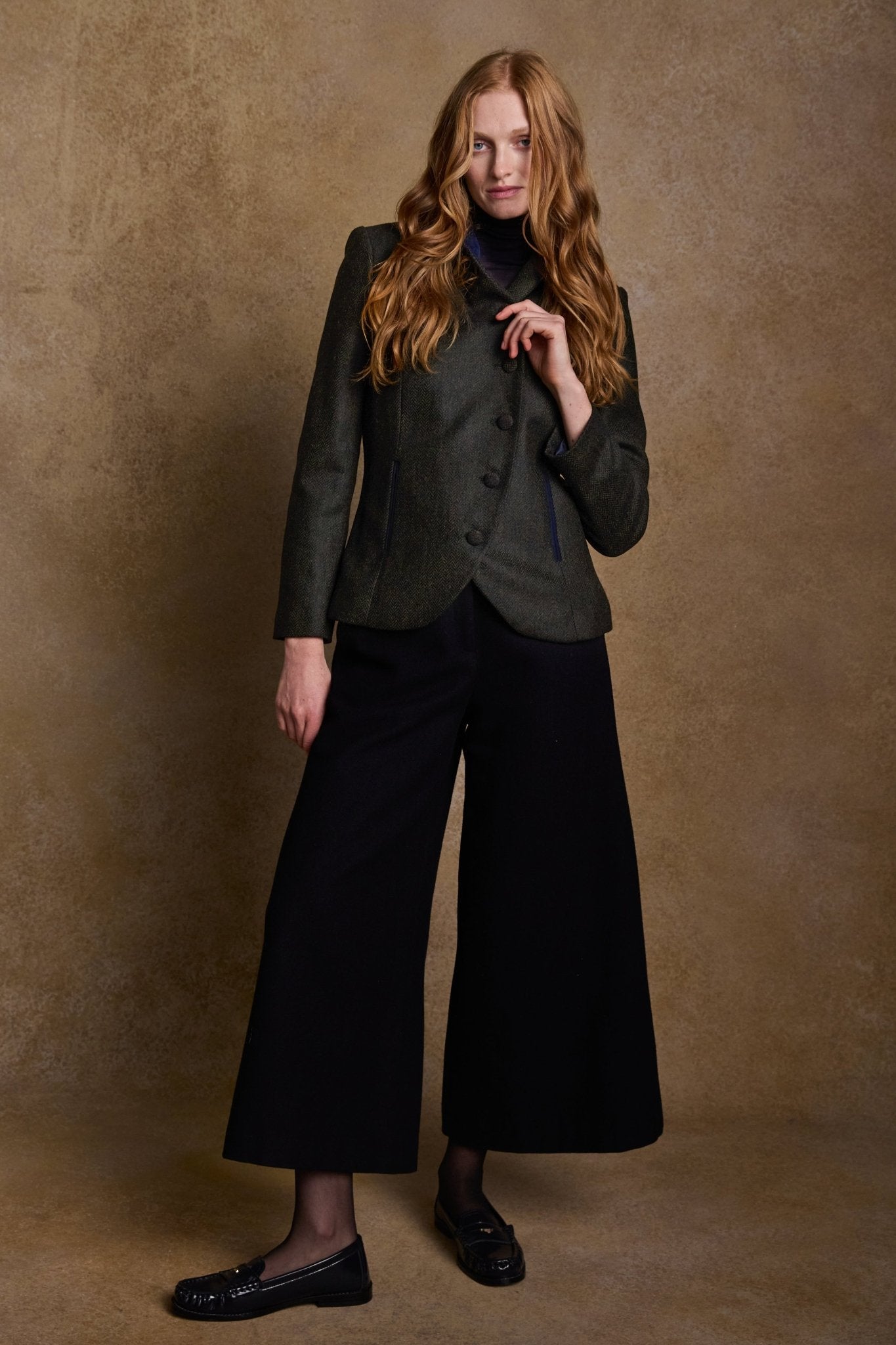 Jack Murphy Ireland - Nicole Tweed Jacket - Green Herringbone - Tweed