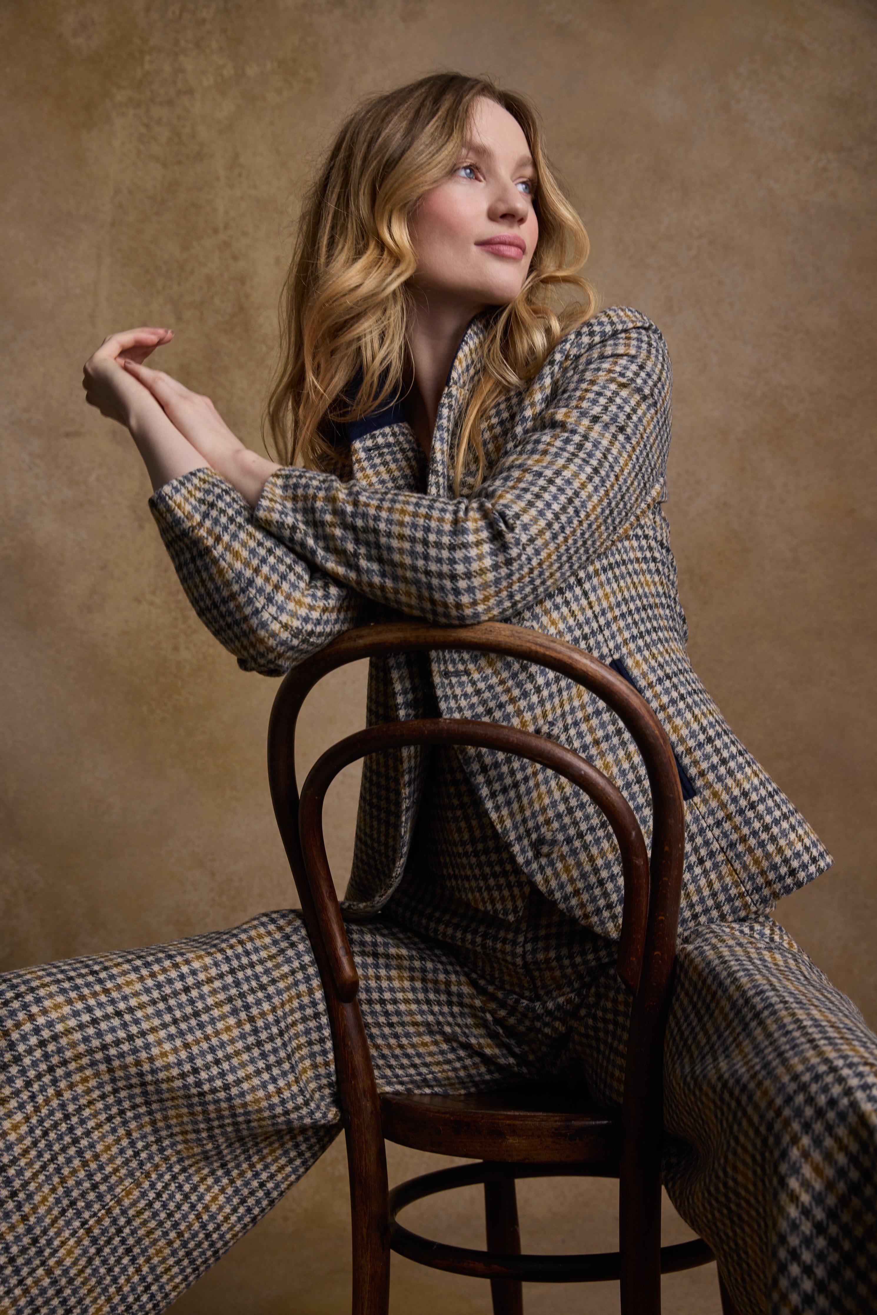 Nicole Tweed Jacket - Saffron Cobalt Blue