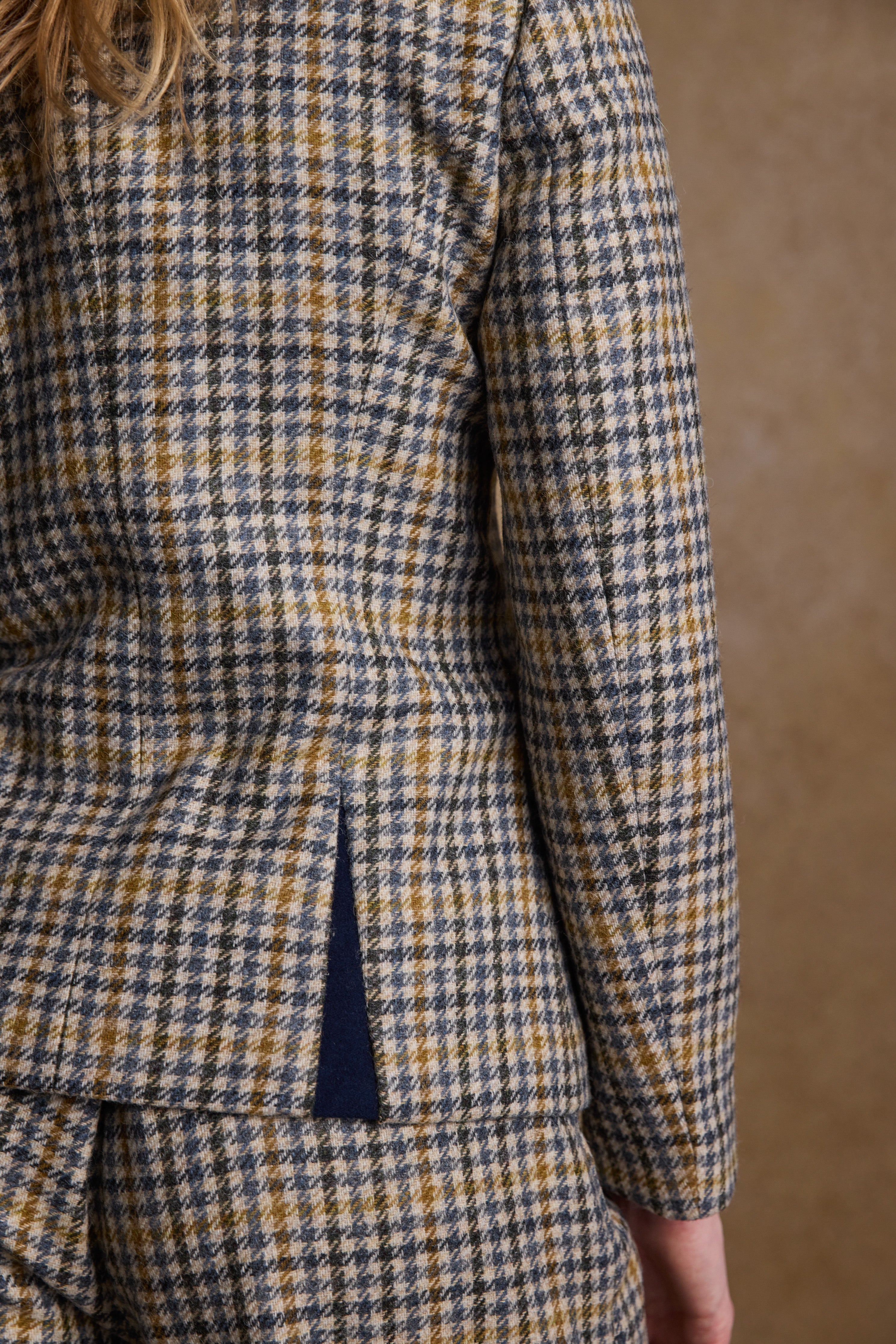 Nicole Tweed Jacket - Saffron Cobalt Blue