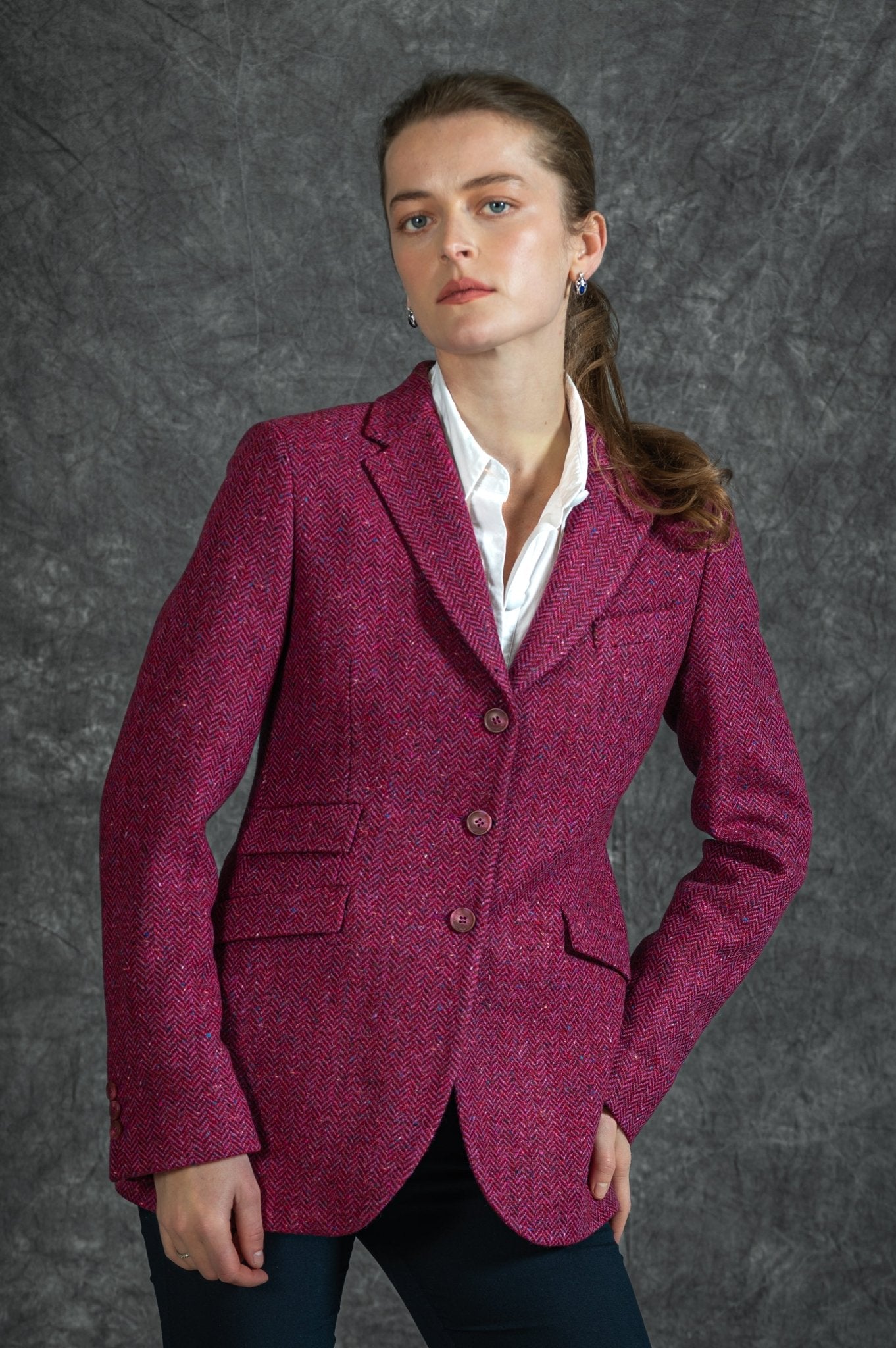 Jack Murphy Clothing - Nora Tweed Blazer - Wild Burren Rose - Tweed